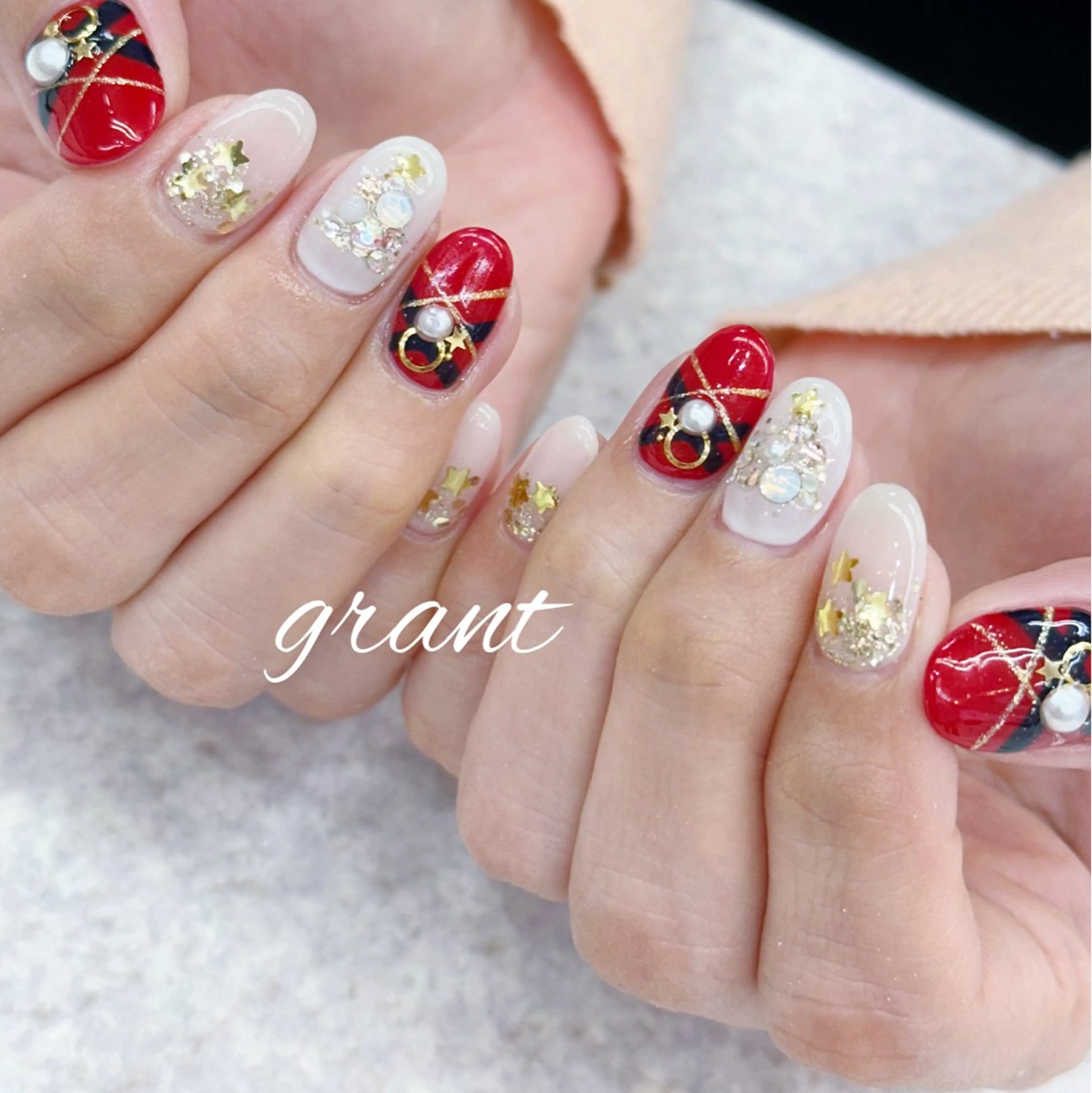ネイル ジェルネイル 冬ネイル クリスマス nailsalon grantのネイルデザイン