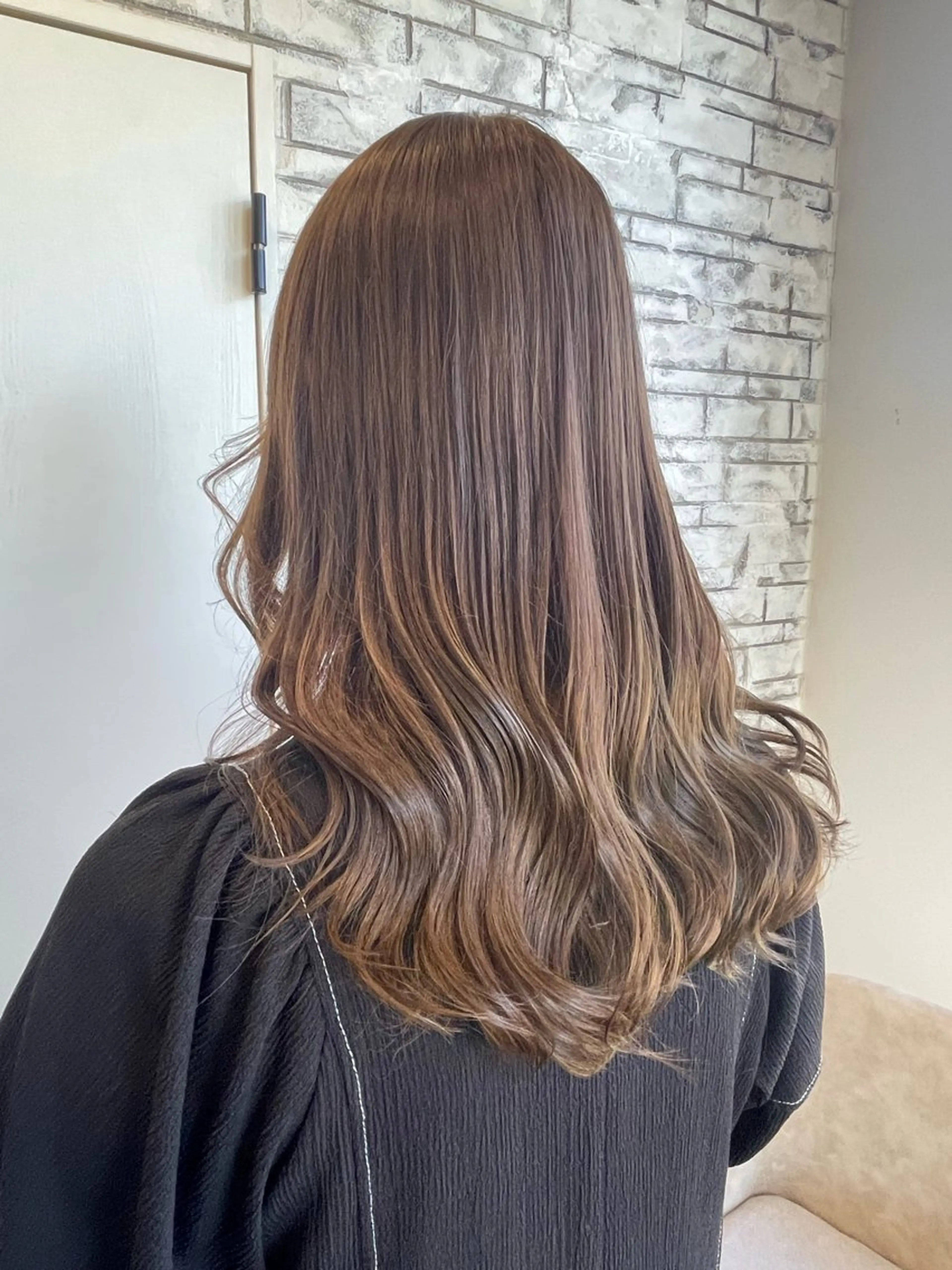 セミロング ワンカラー💓 豊橋/まおのヘアスタイル