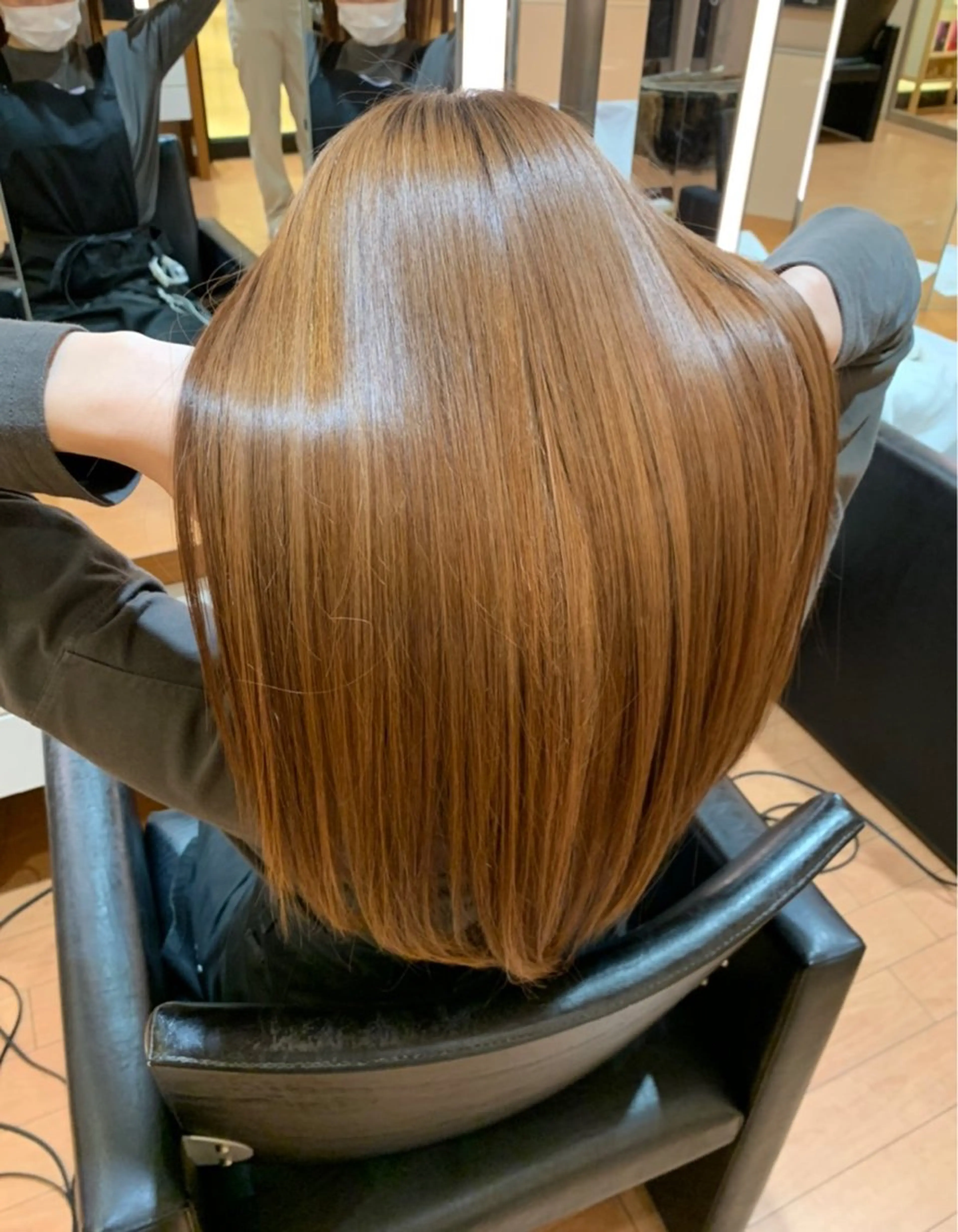 セミロング 髪質改善 トリートメント 縮毛矯正 トリートメント LUNA🌙韓国ヘア 🌙レイヤーカットのヘアスタイル