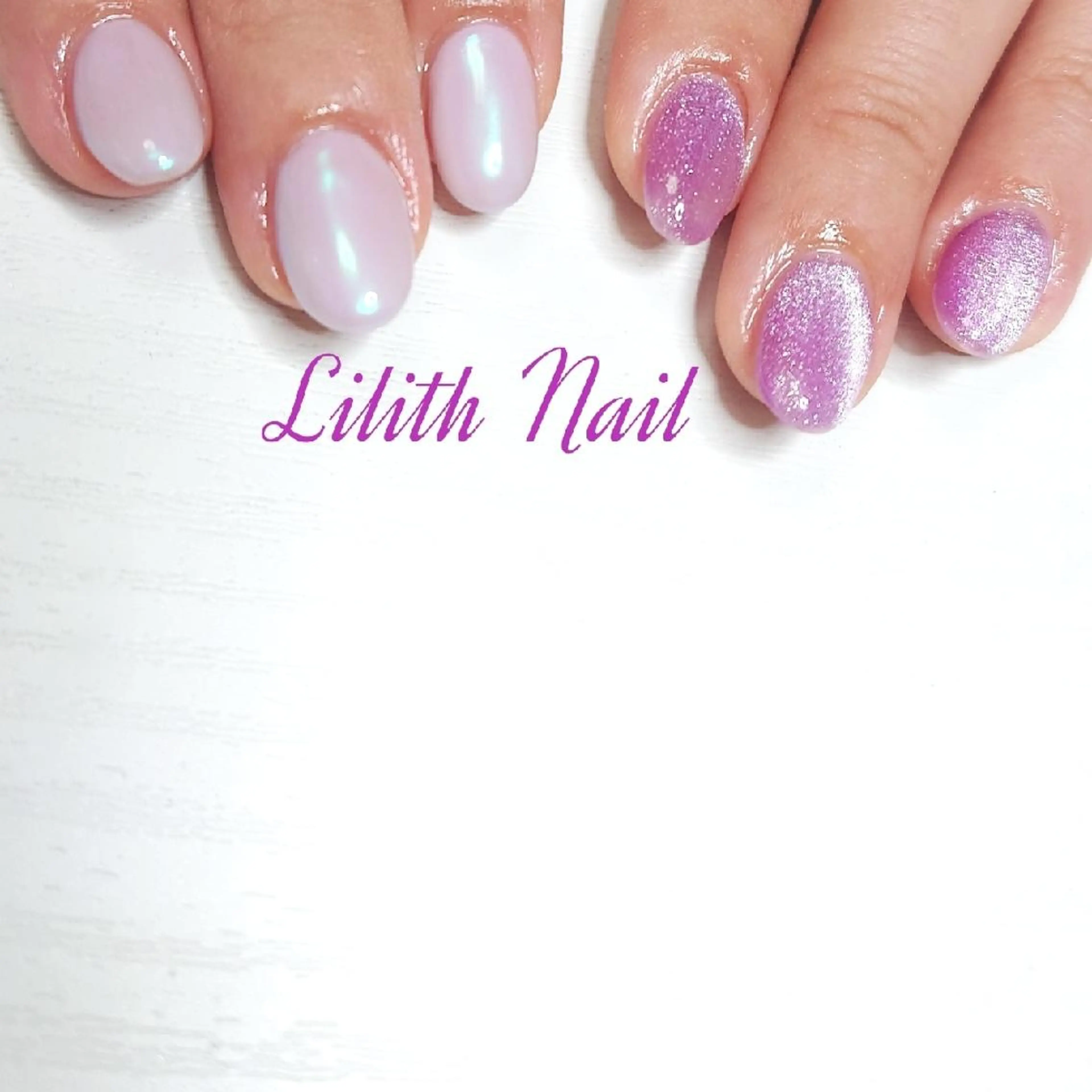 ネイル マグネットネイル ワンカラーネイル ハンドネイル Lilith Nailのネイルデザイン