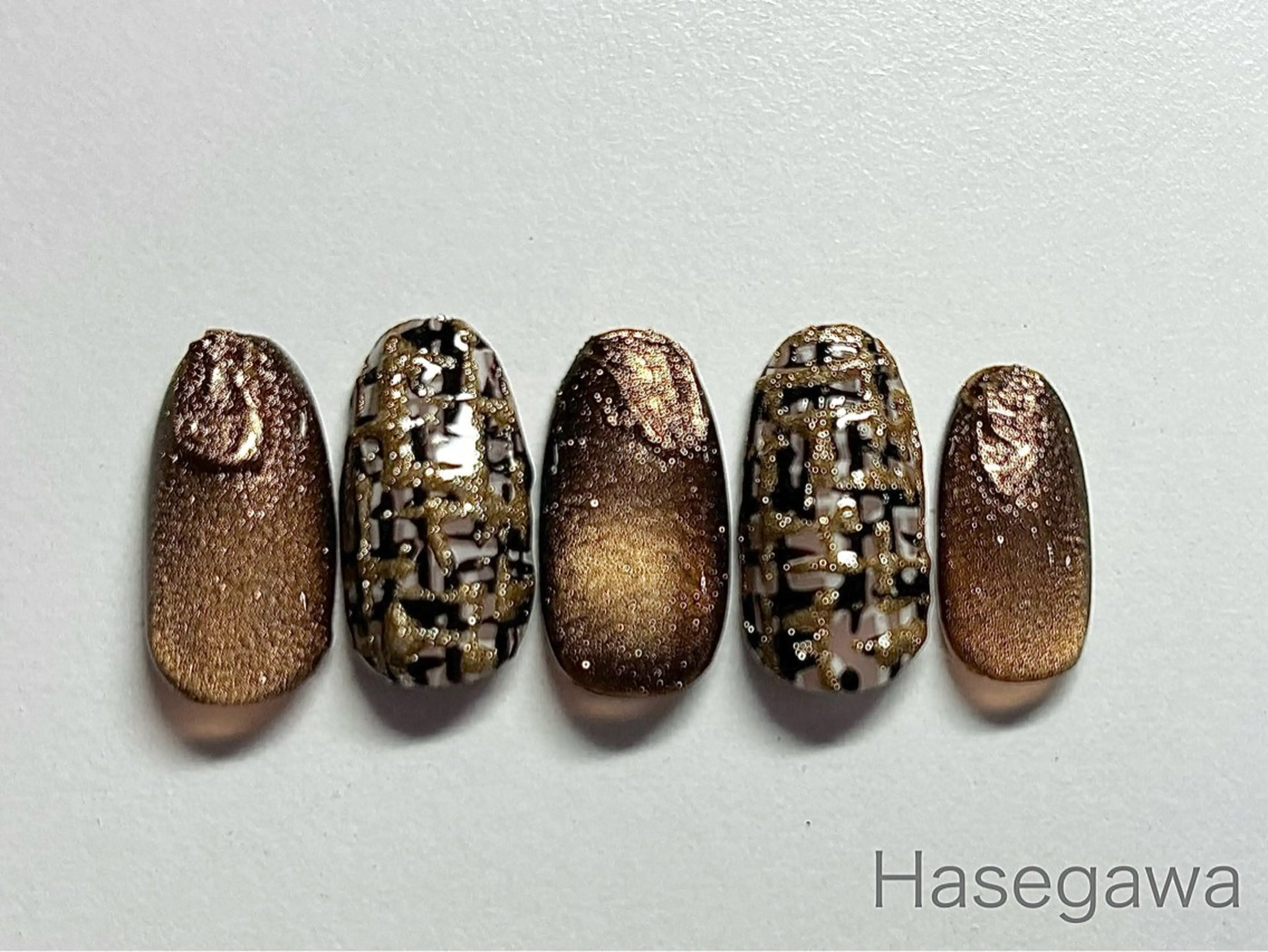 ネイル ツイードネイル ハンドネイル DROP所属・DROP 長谷川のネイルデザイン