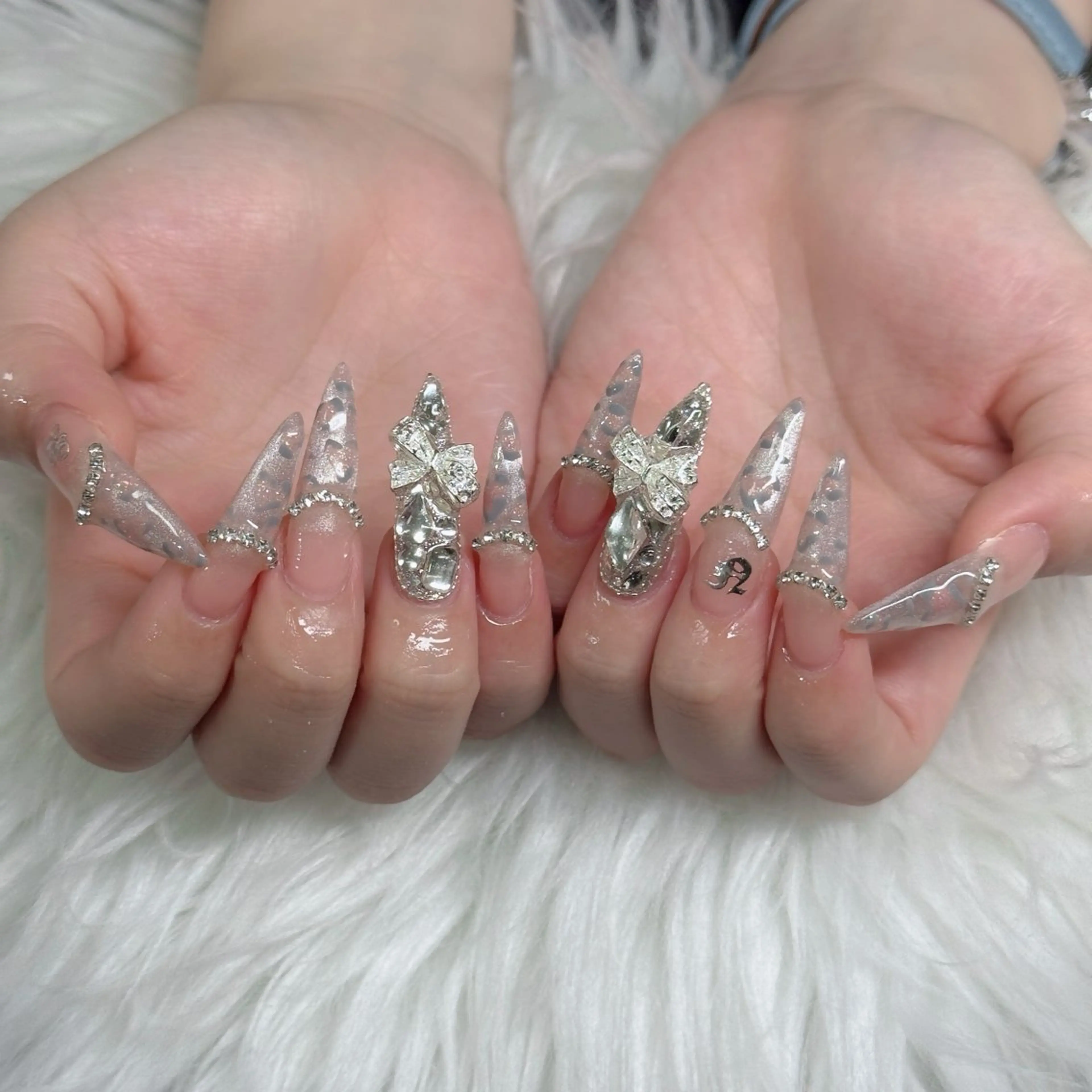 ネイル フットネイル フレンチネイル グラデーション 韓国ネイル ロングネイル ハンドネイル Hani Nail Salonのネイルデザイン