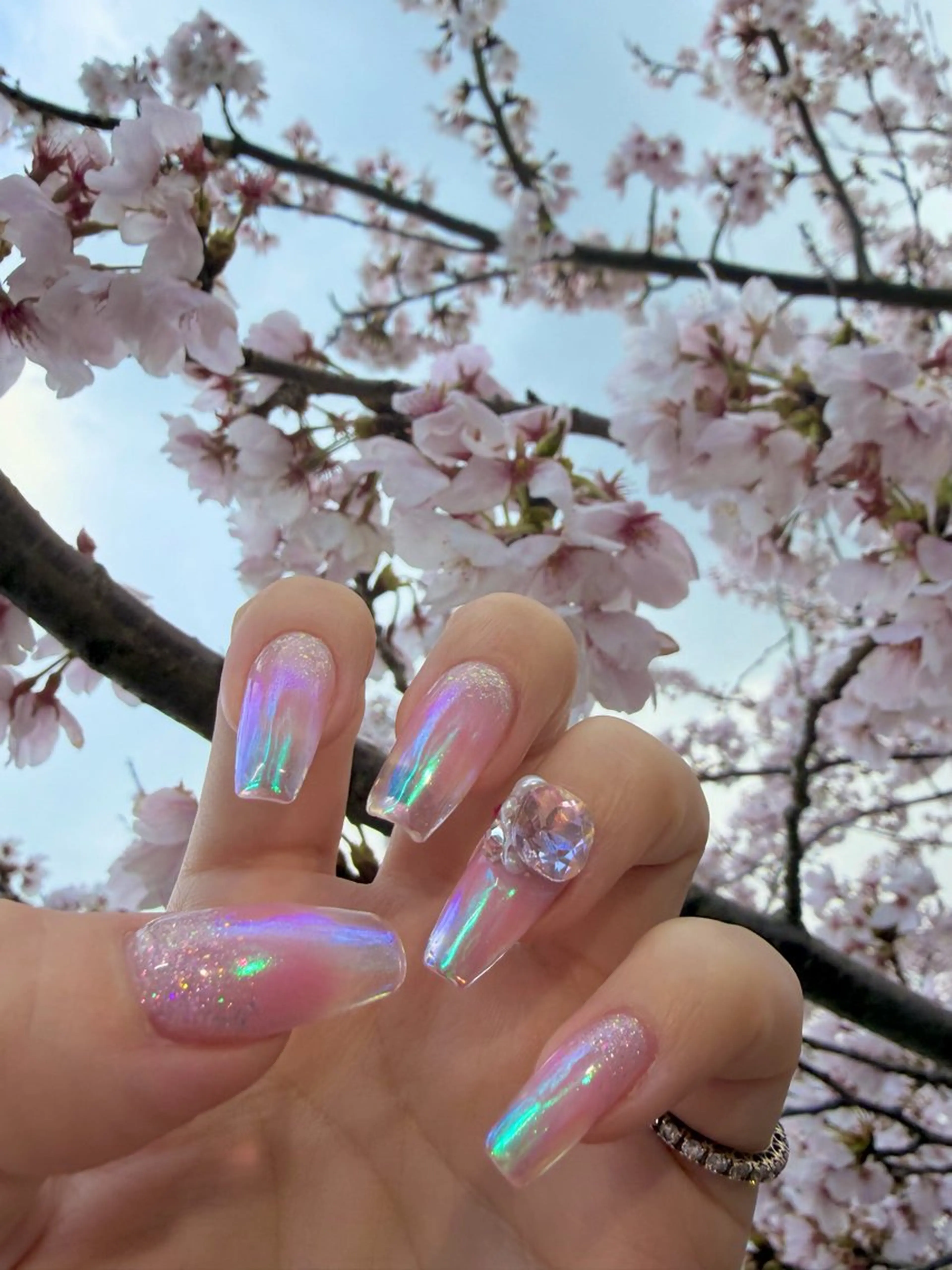 ネイル 桜ネイル ハンドネイル Sant Esperanzaのネイルデザイン