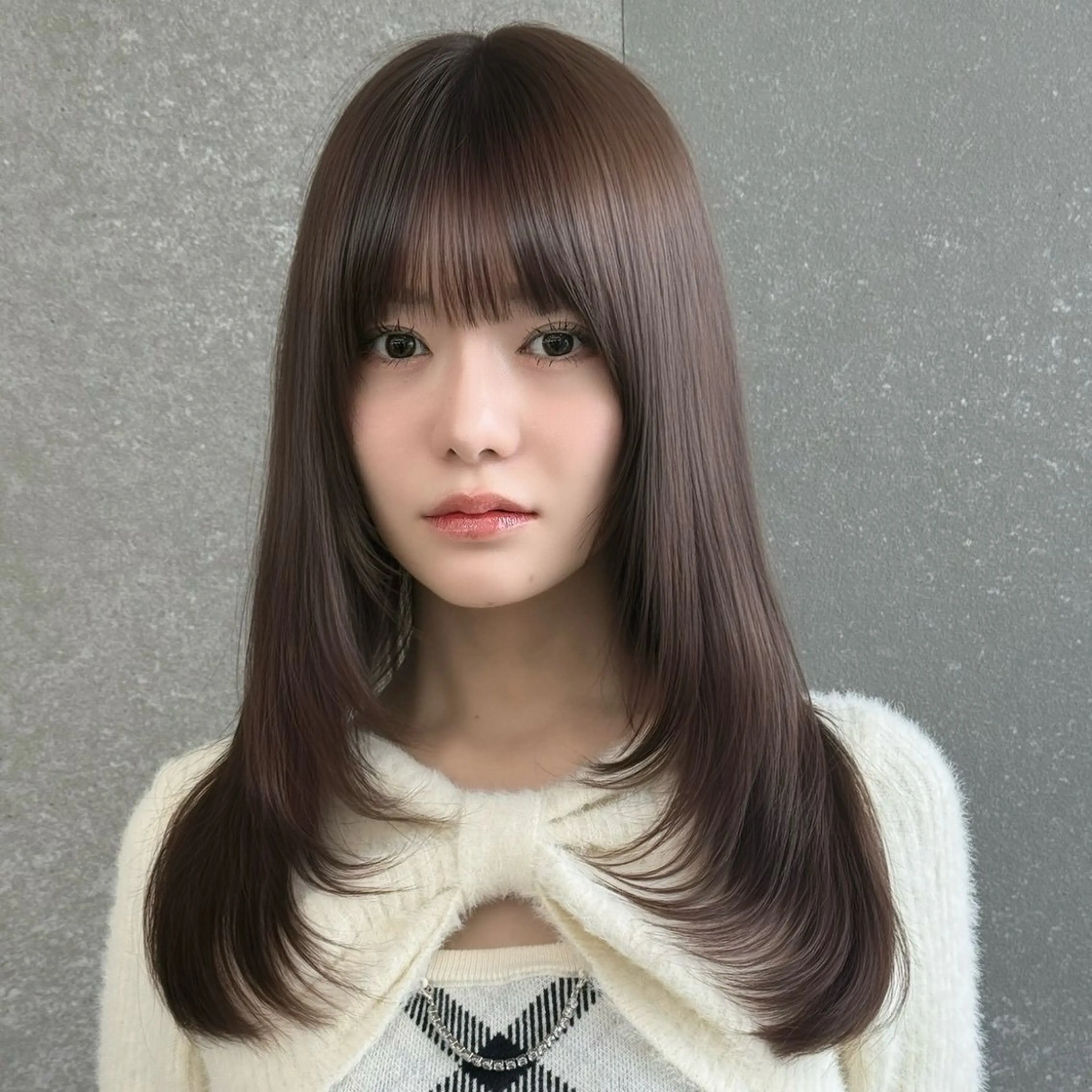 セミロング カラー ブリーチなし透明感カ ラー🫧/Kannaのヘアスタイル