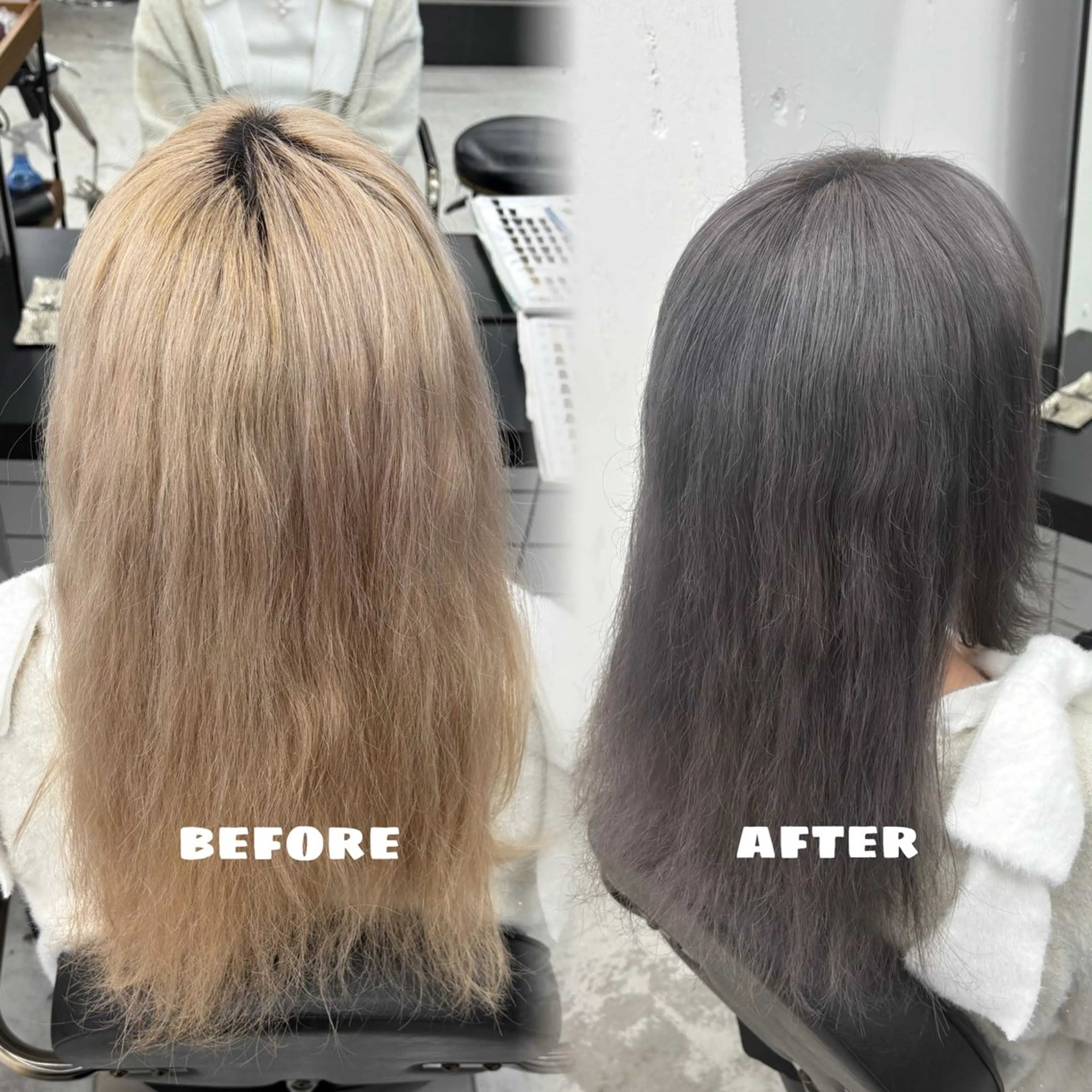 ロング カラー ブリーチ シルバー 🌟ゆりあ🌟 JILLSTUDIOのヘアスタイル