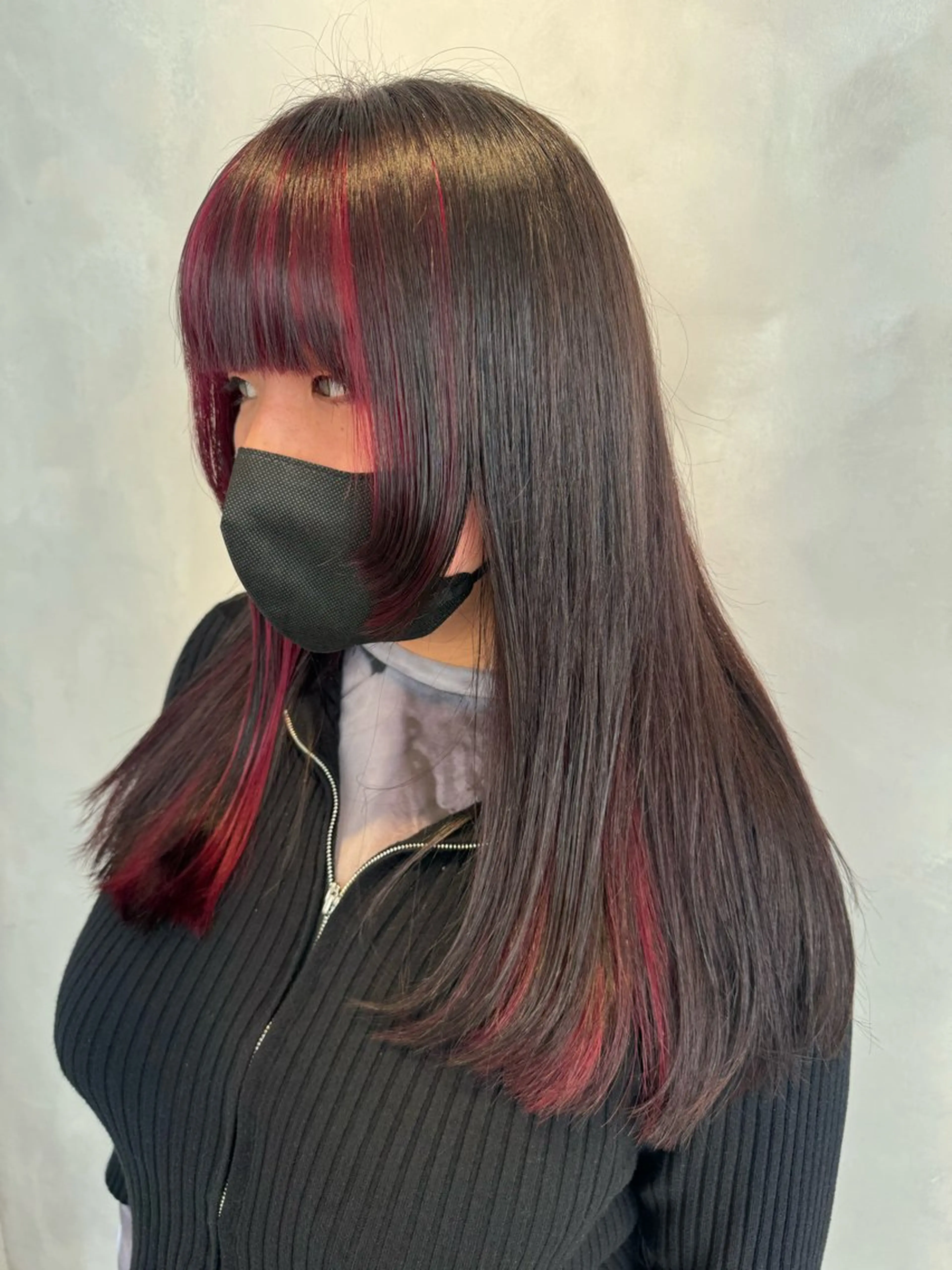 ロング カラー ミストバング  フェイスフレーミング トリートメント カット ヘアカラー トリートメント 透明感カラー✨艶髪 制作🌱山根あゆみのヘアスタイル