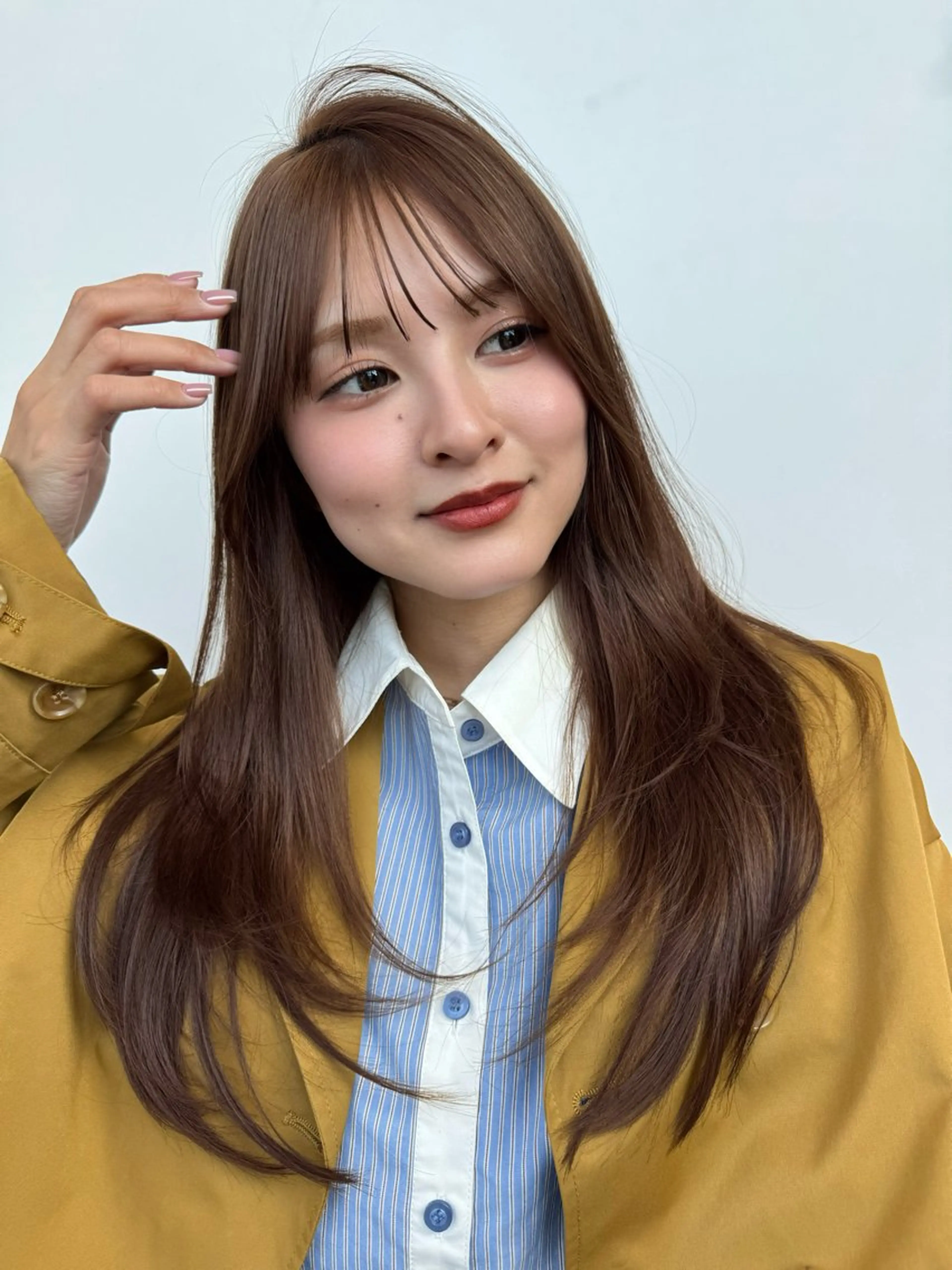 セミロング カット ヘアカラー 艶髪／レイヤー／ 垢抜け🩵／MARIのヘアスタイル