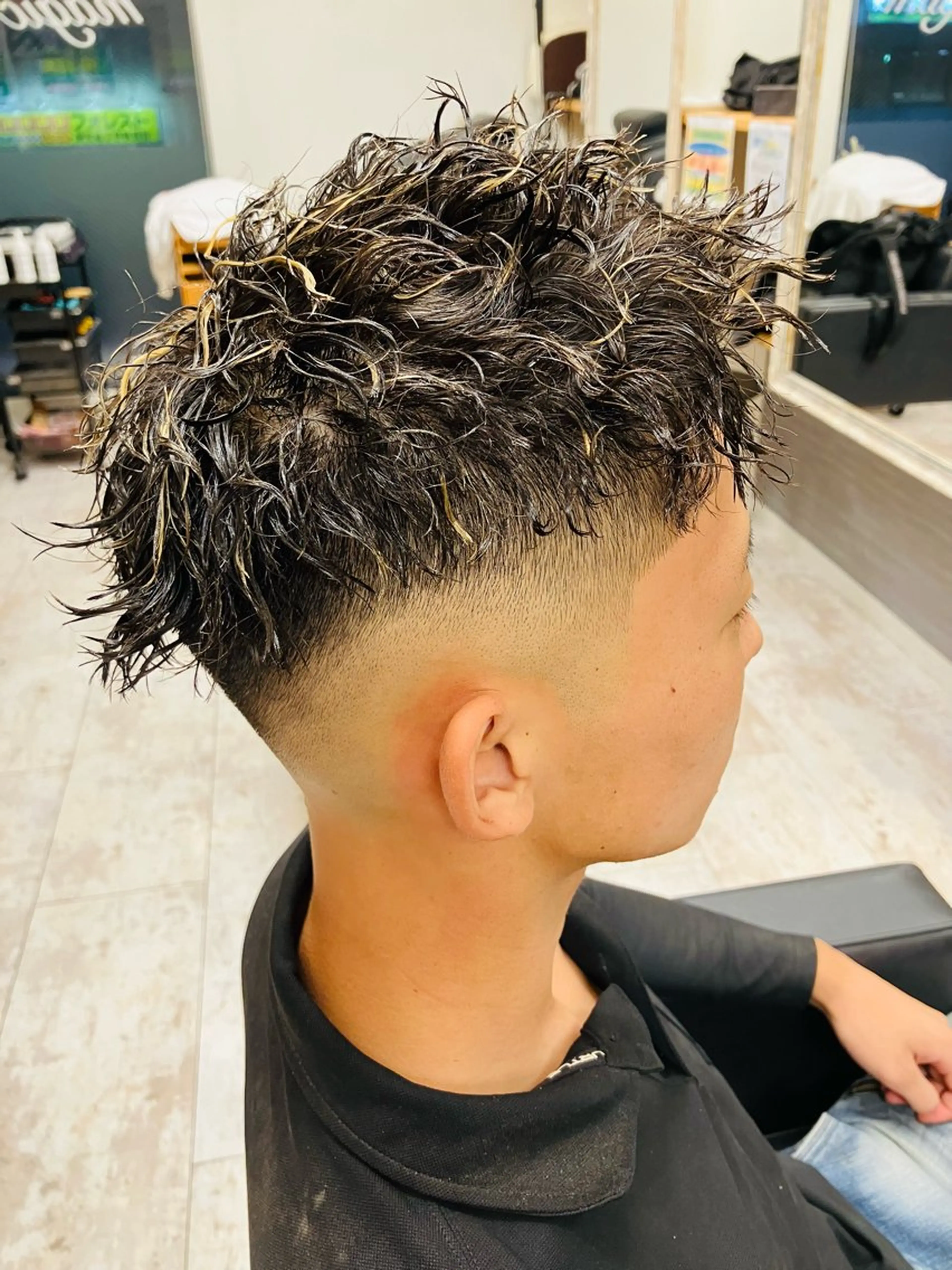 パーマ メンズ カット ヘアカラー パーマ メンズ特化/パーマ/ フェードWATARUのヘアスタイル