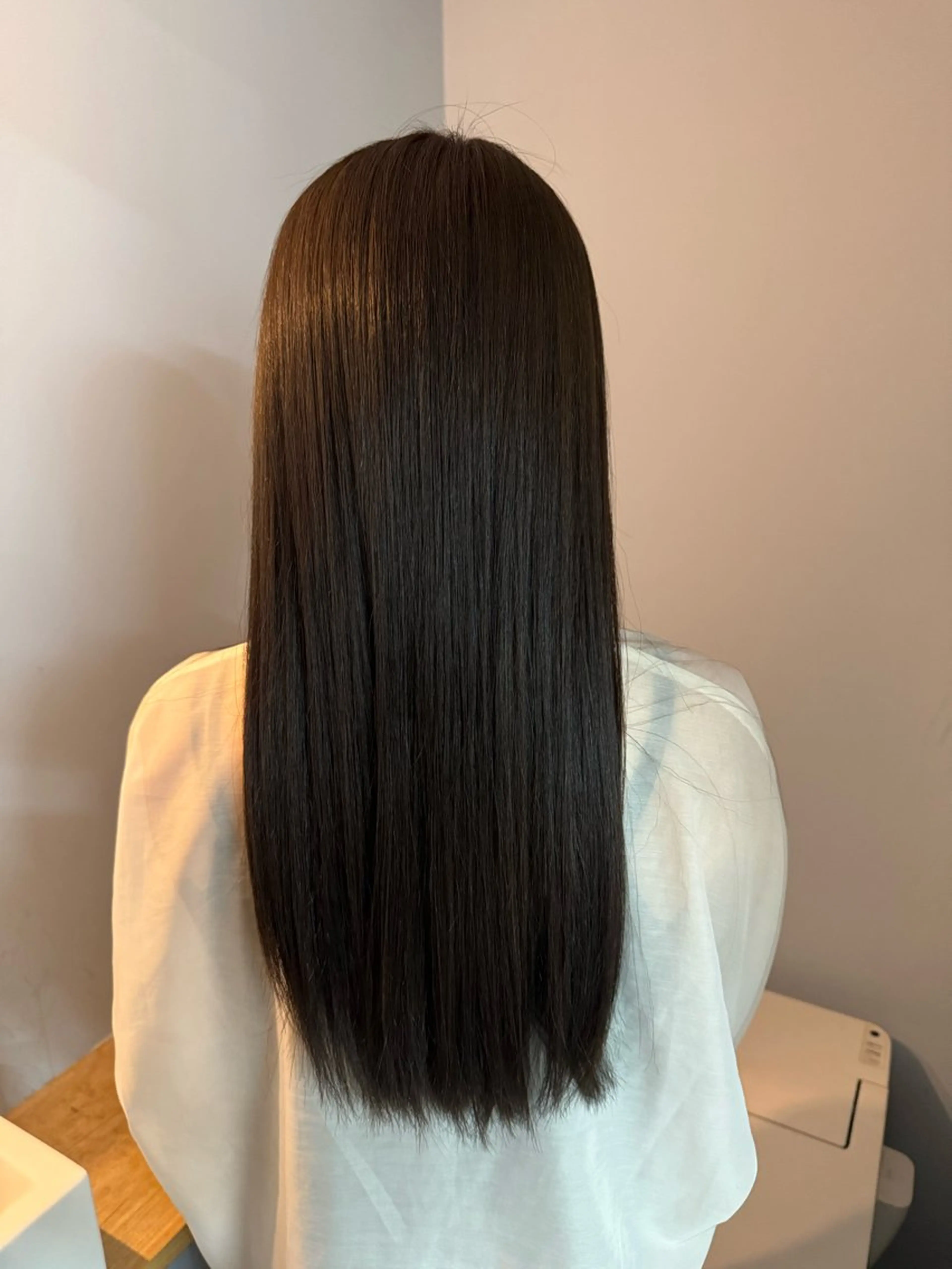 ロング パーマ 縮毛矯正 縮毛矯正 ゆうと/ブリーチモデ ル/ストレートモデルのヘアスタイル