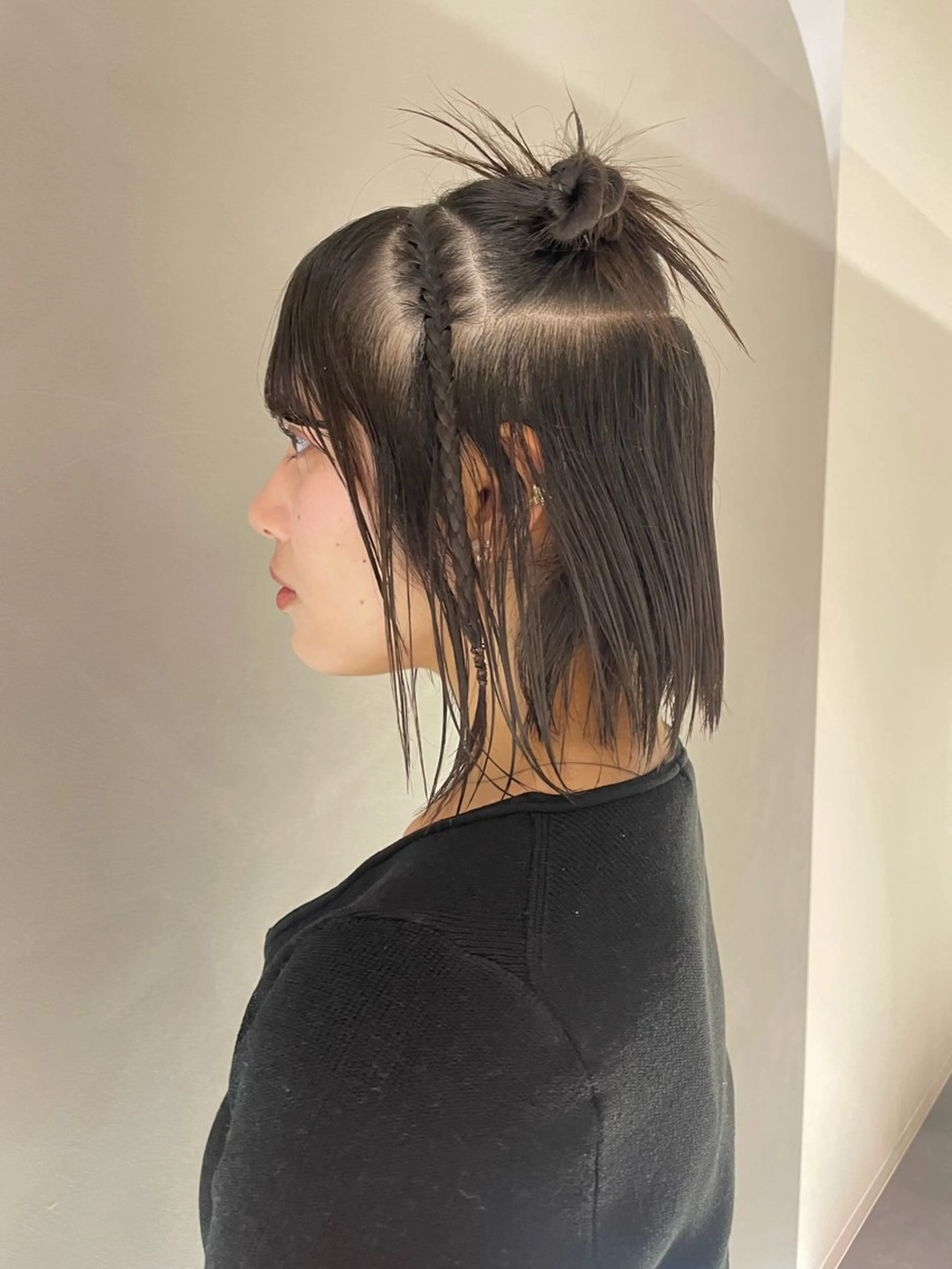 ヘアアレンジ 三つ編み 佐野 えり奈のヘアスタイル