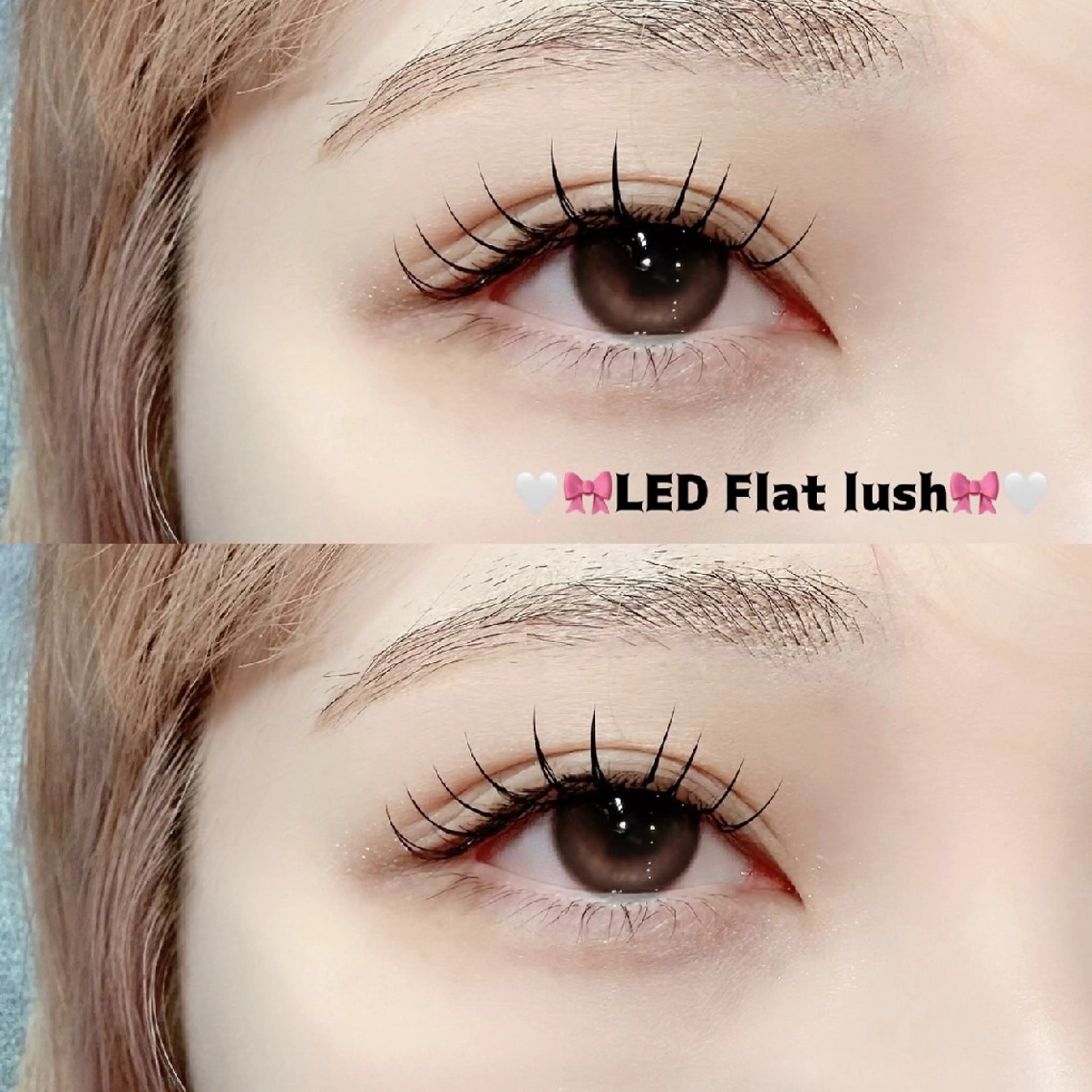 《高持続🌟LEDマツエク》フラットラッシュ120本（束感コーティング付🌷）￥6,000の写真