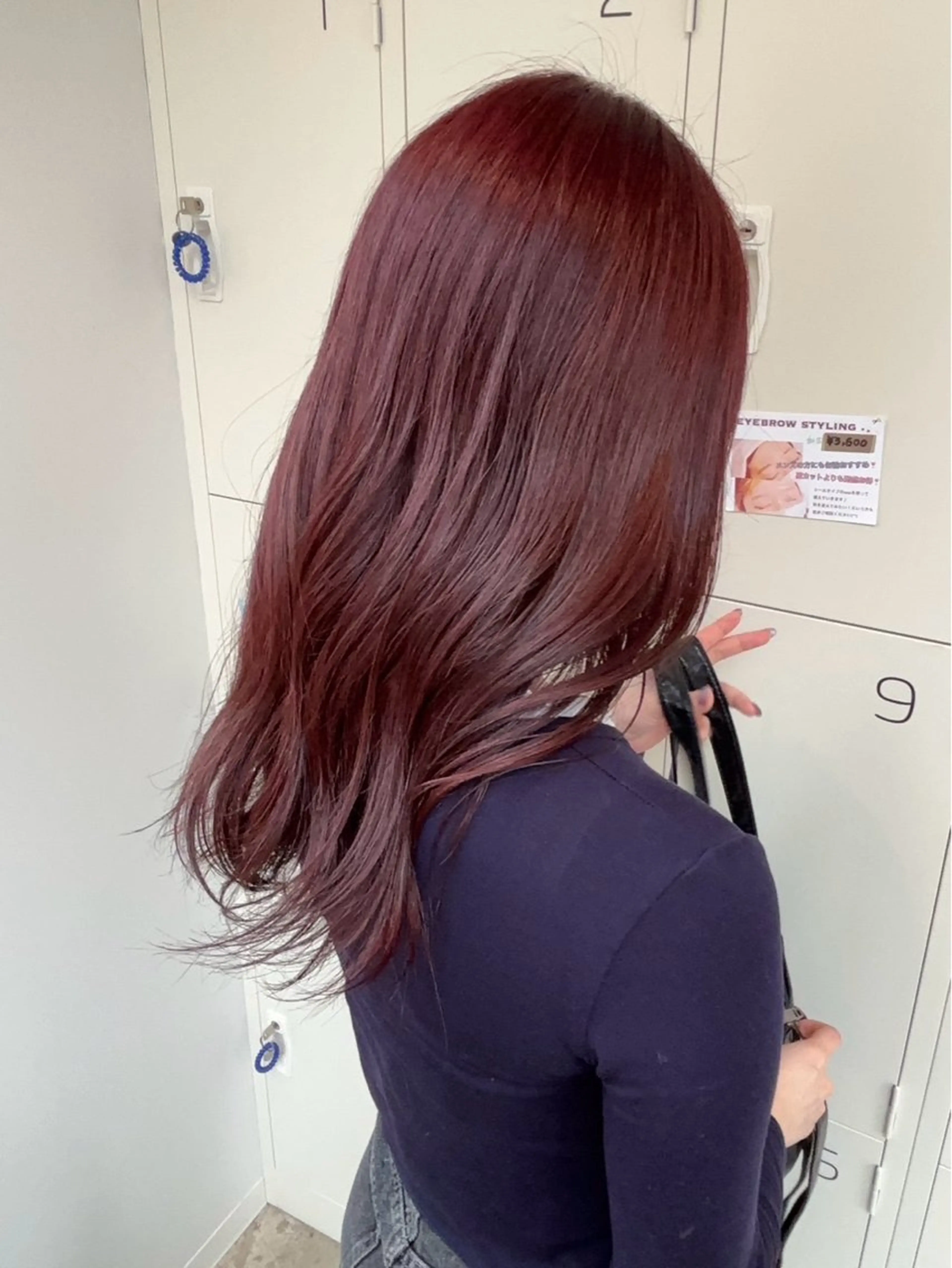 ロング カラー レッドカラー ヘアカラー 辻岡 悠稀のヘアスタイル