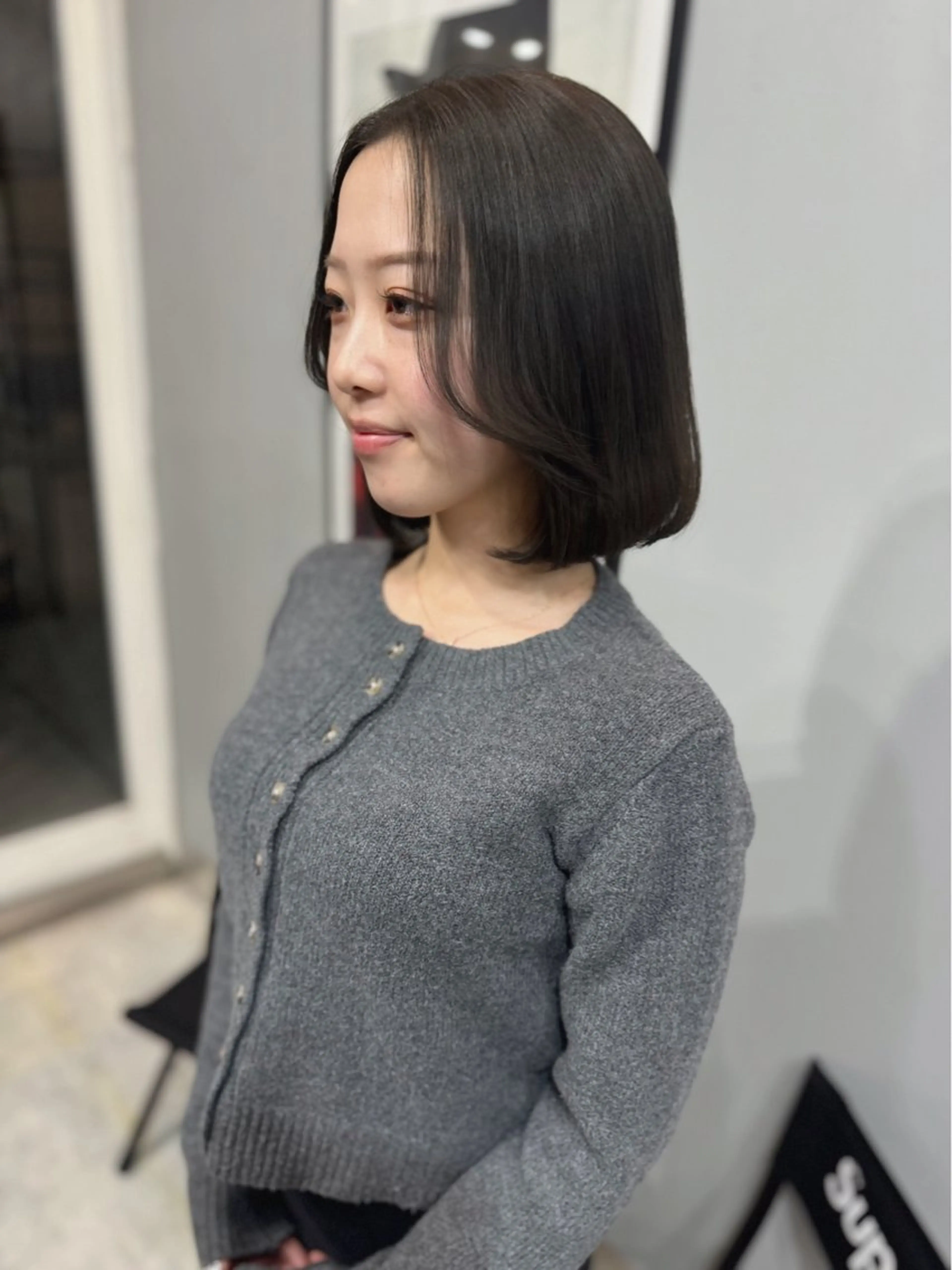 ミディアム ヘアカラー トリートメント 透明感カラー🌿ボブ ✨飛田　ケイのヘアスタイル