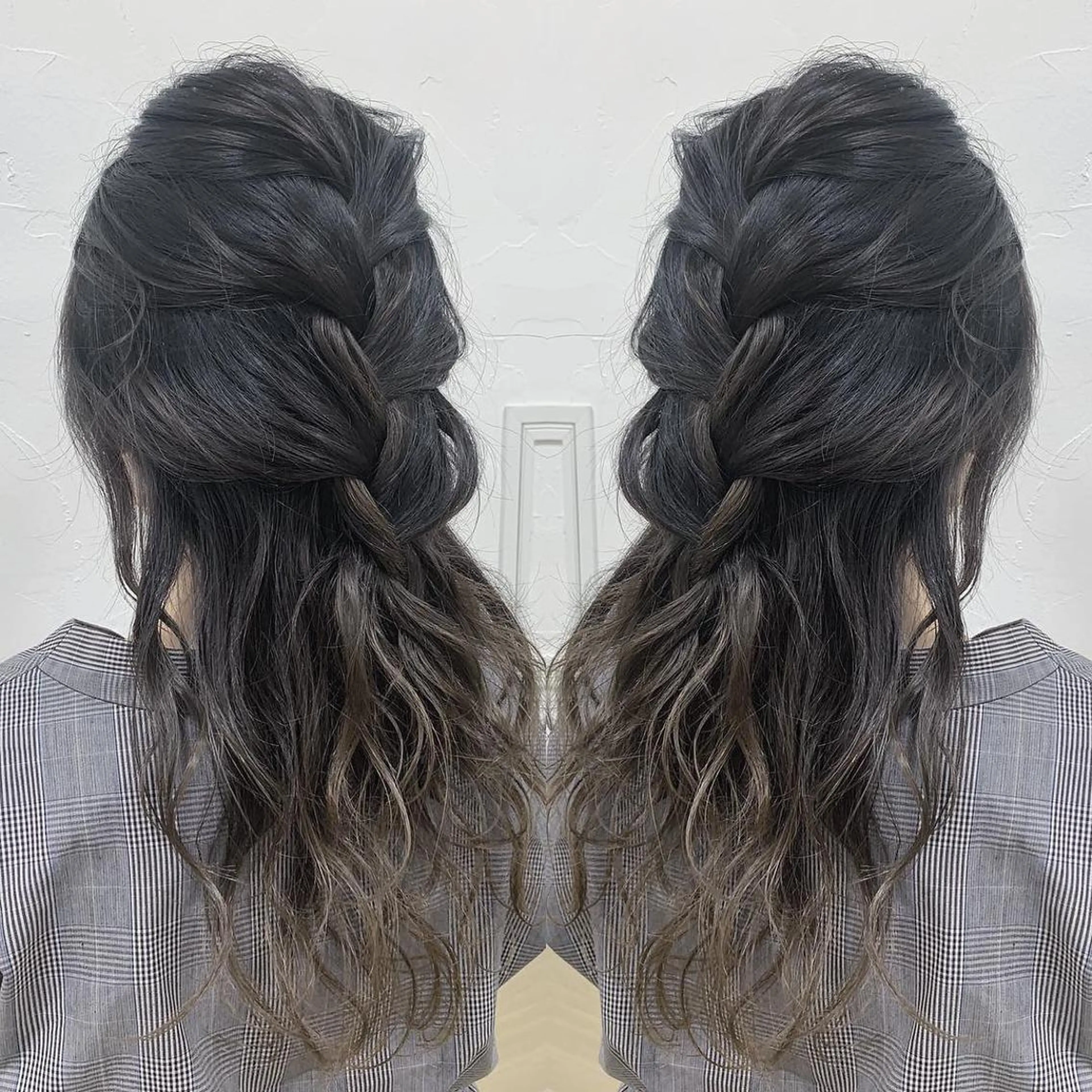 ロング カラー バレイヤージュ レイヤーカット カット ヘアカラー N° jillva ♦️川端裕司♦️のヘアスタイル