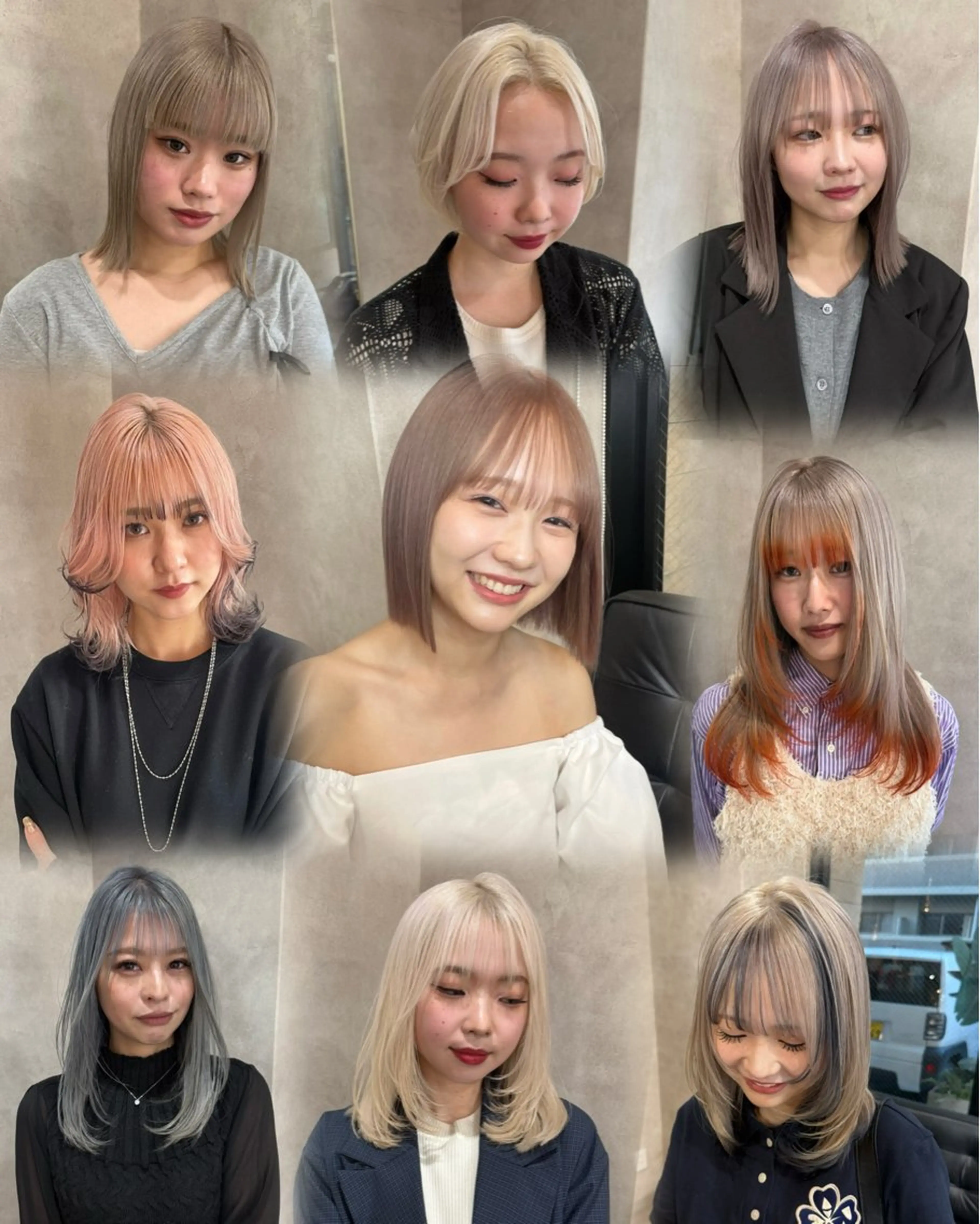 セミロング カラー デザインカラー ハイトーンカラー ヘアカラー トリートメント RIENS aura / ayu ♡のヘアスタイル
