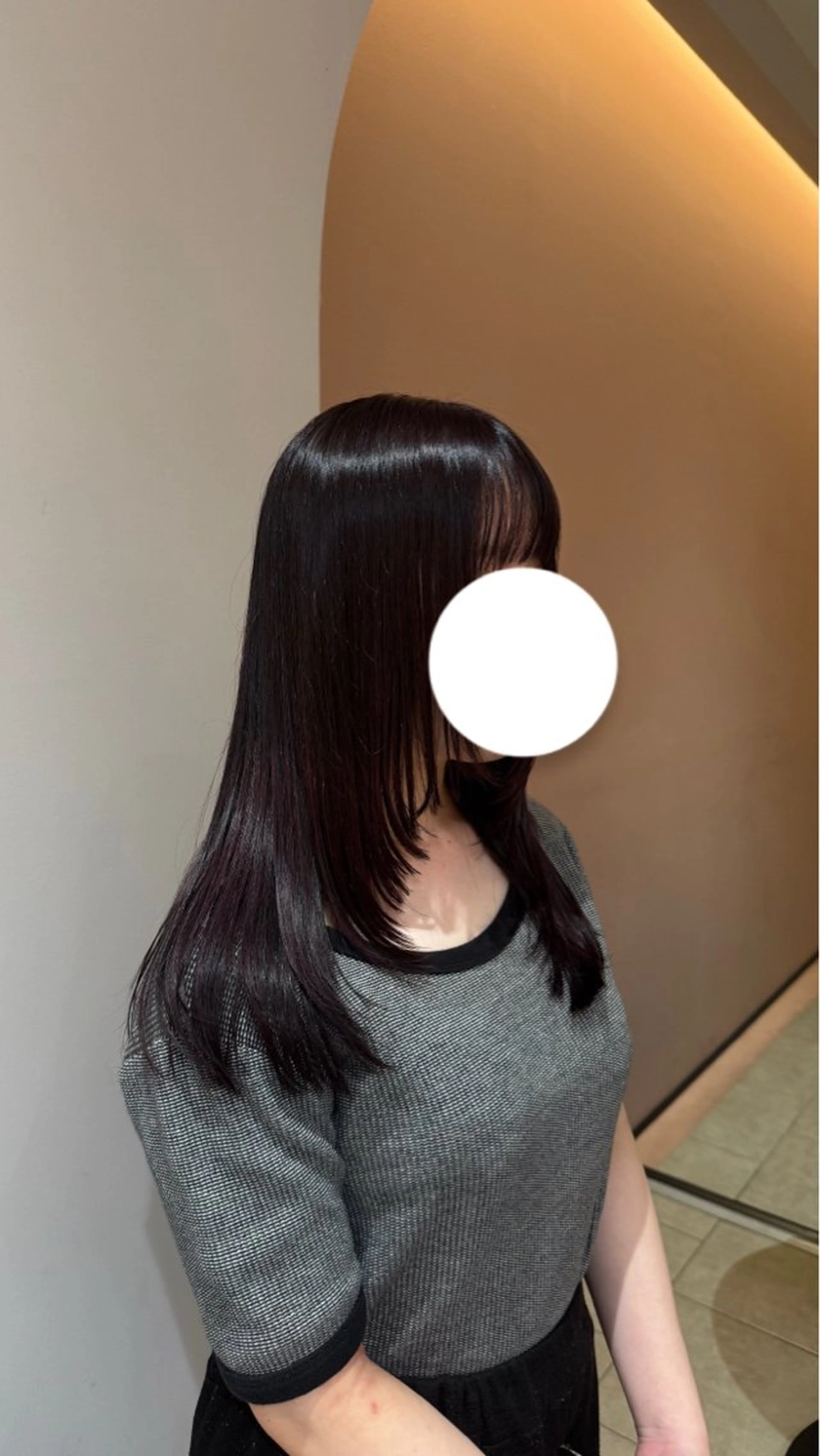 ロング カラー ボルドーカラー レイヤーカット RosierBlue 工藤のヘアスタイル