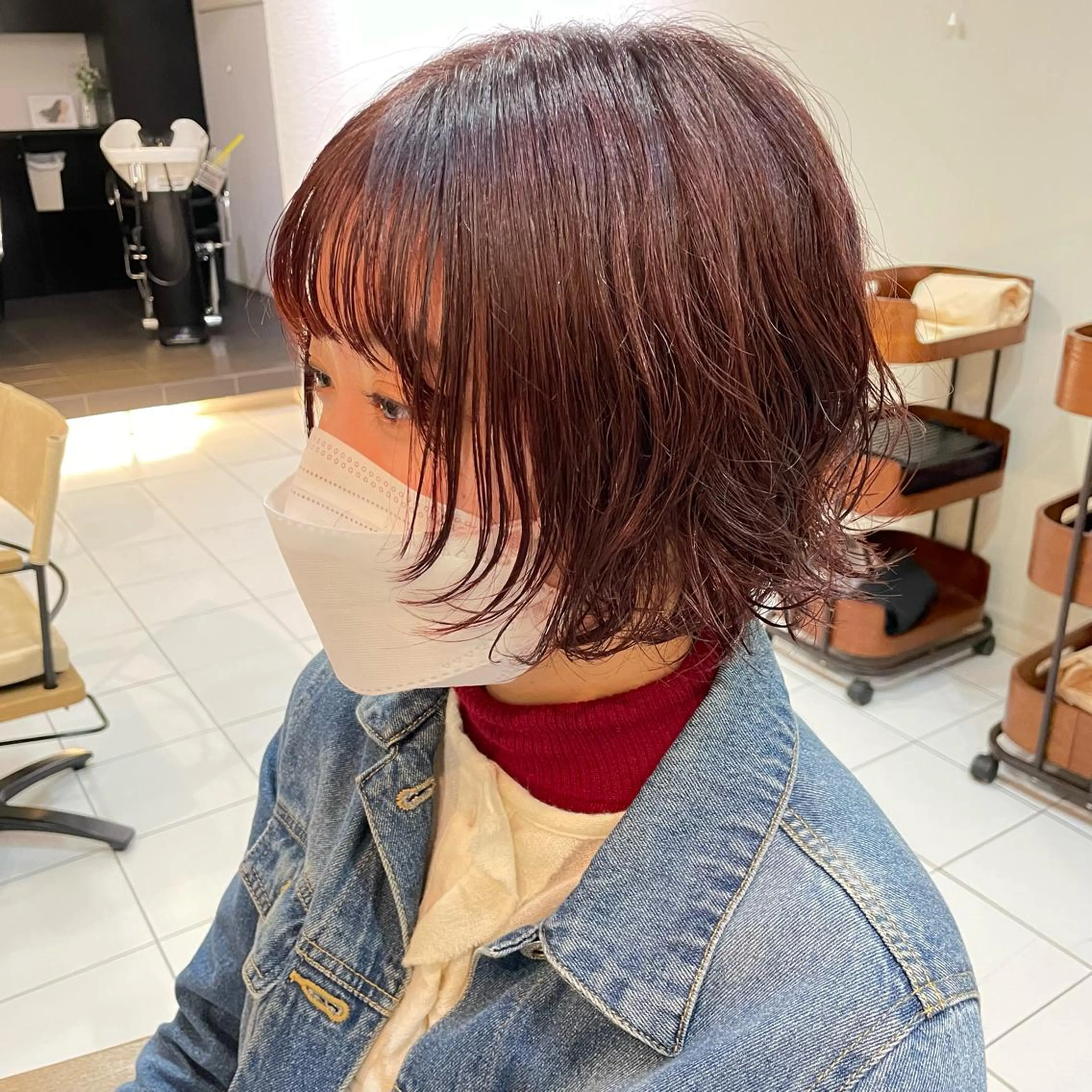 ショート カラー ブラウンカラー オレンジ オレンジブラウン 透明感カラー/ 寺田千雅子のヘアスタイル