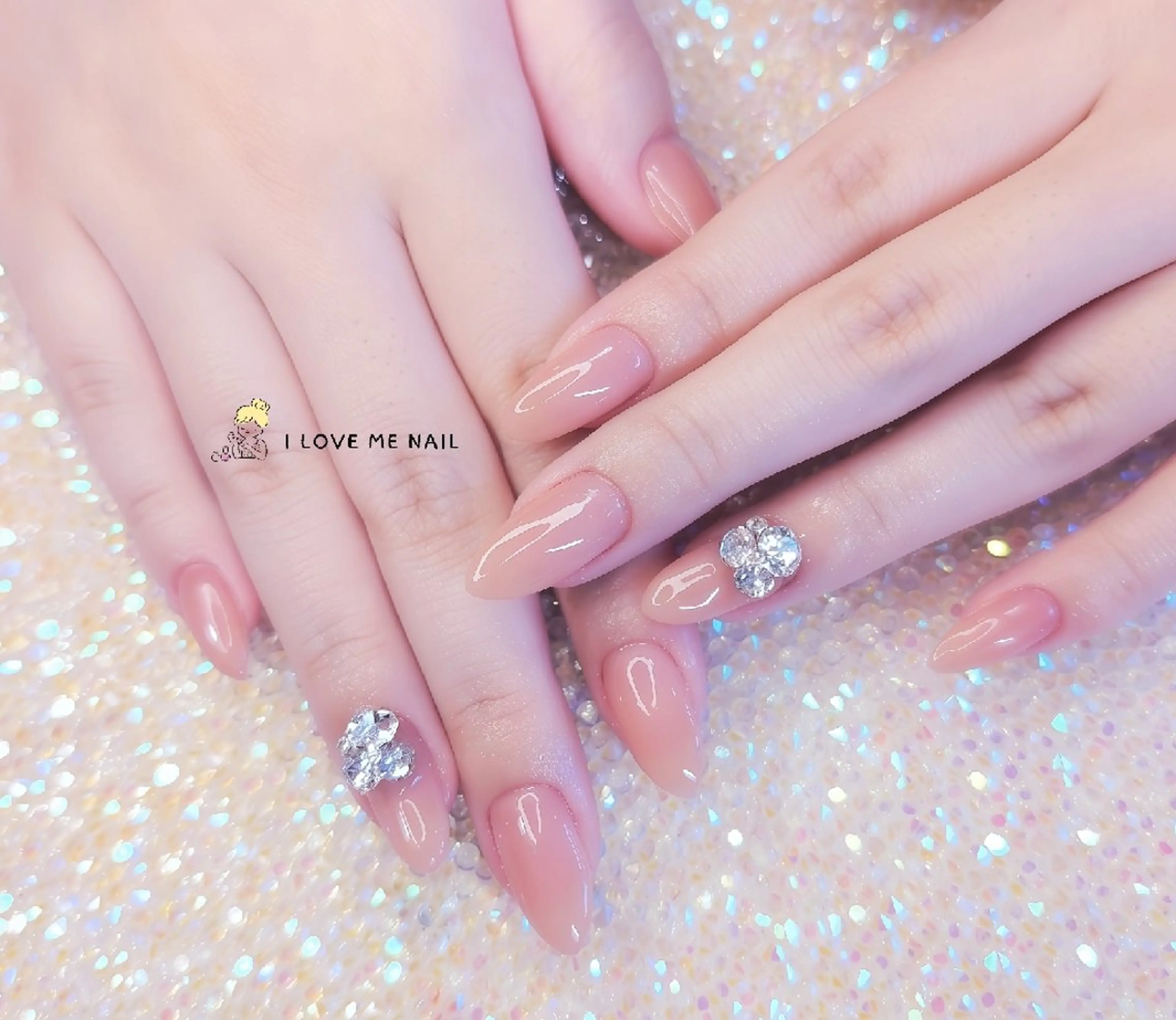 ネイル 長さ出し ハート 韓国ネイル マグネットネイル ニュアンスネイル ハンドネイル I LOVE ME NAIL.｡.:*♡のネイルデザイン