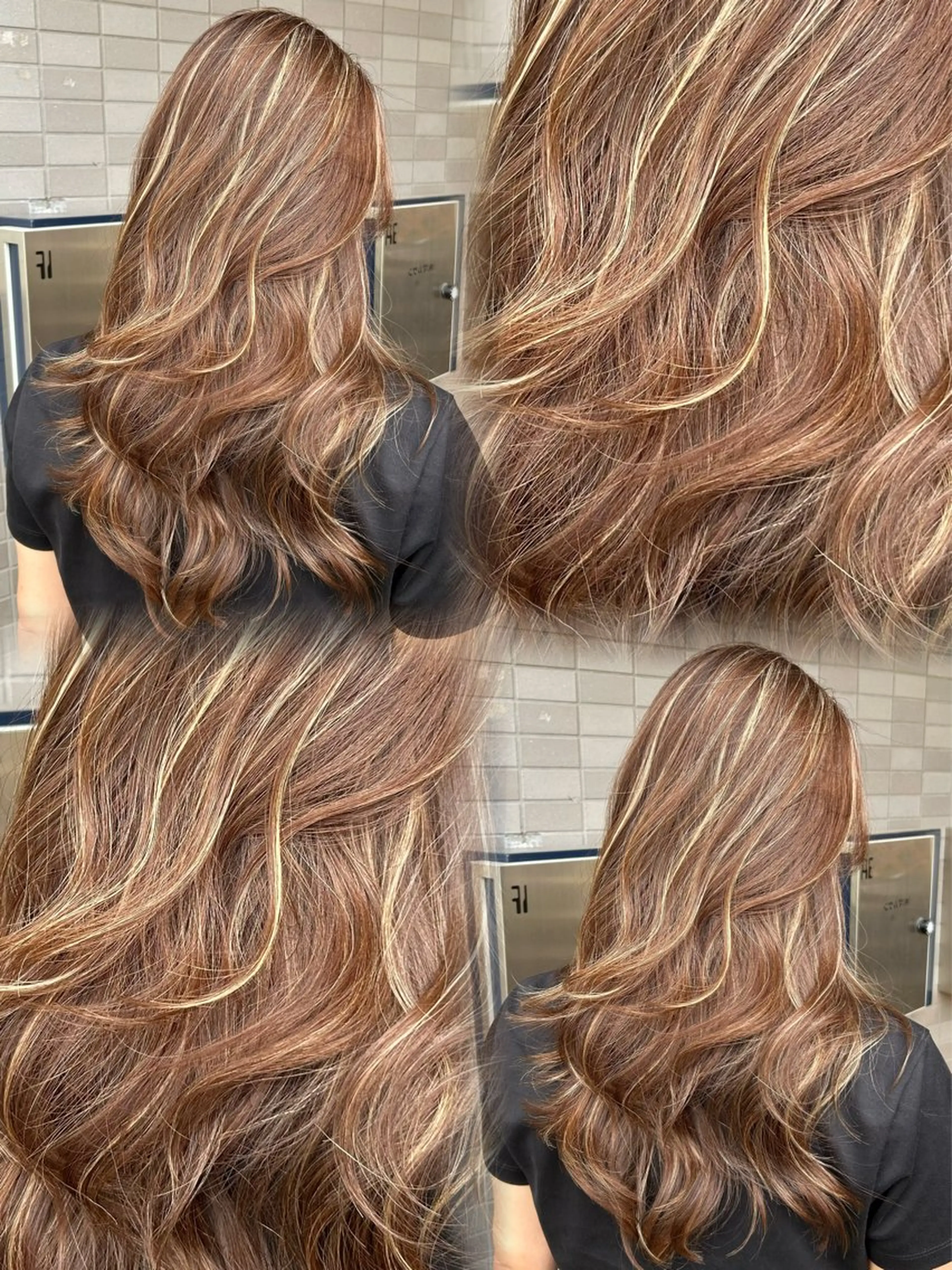 ロング カラー バレイヤージュ ハイライトカラー 外国人風カラー ハイライト レイヤーカット ヘアカラー ✨レイヤーカット 海外ヘア/原宿✨のヘアスタイル