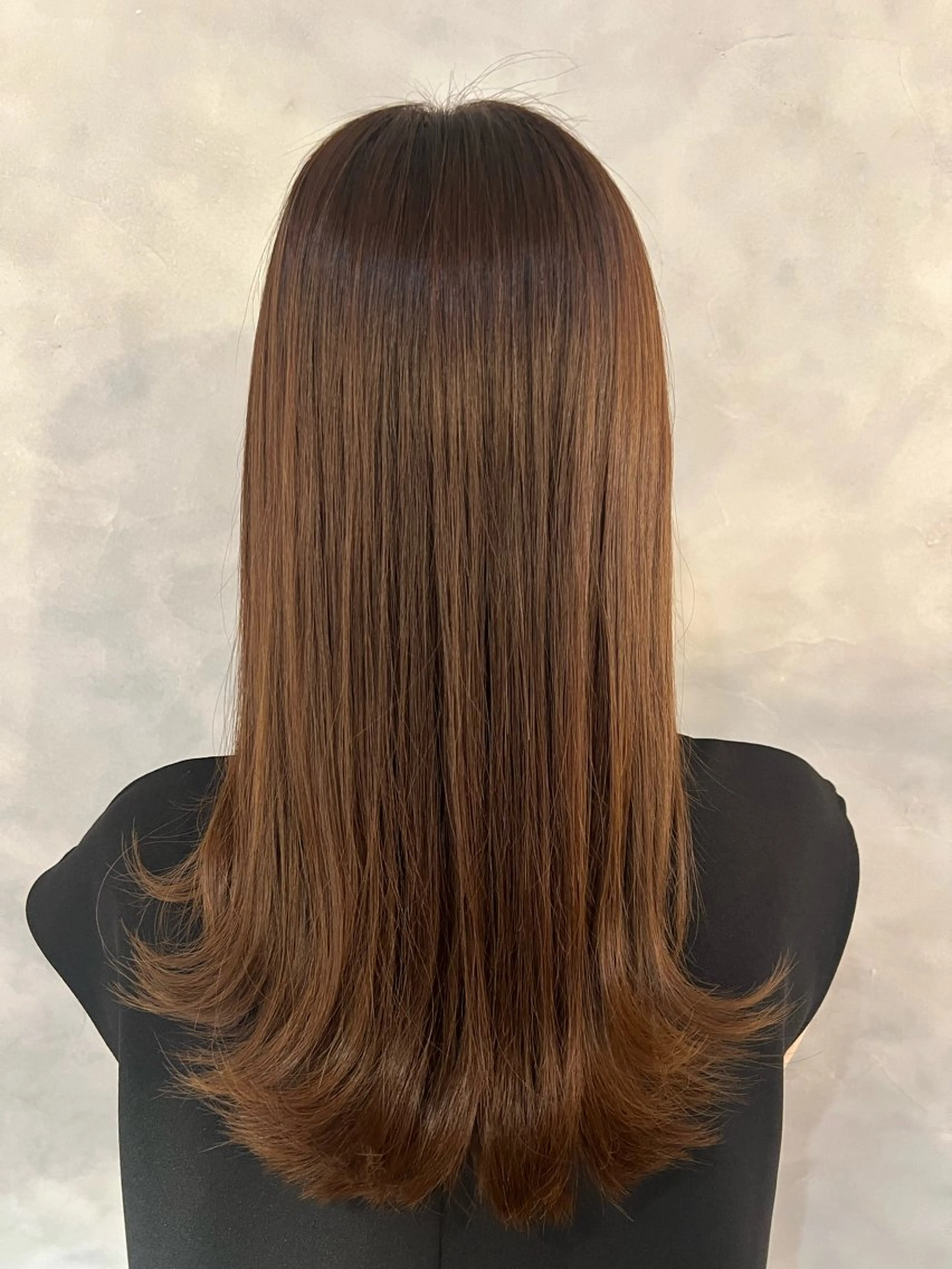 ロング カラー ベージュカラー ブリーチ ブリーチなしカラー soyon 心斎橋店のヘアスタイル