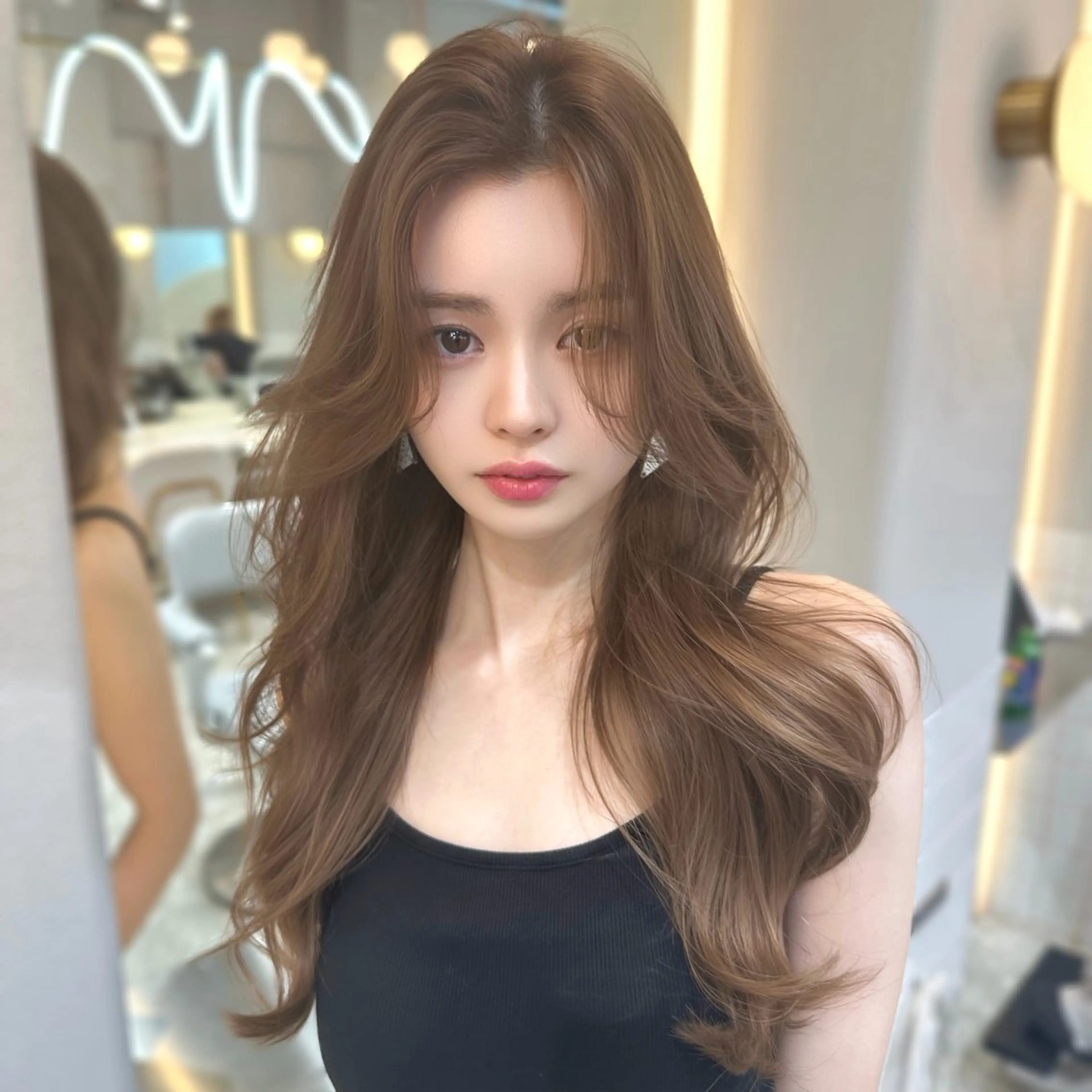 ロング カラー カット ヘアカラー トリートメント 新宿/韓国レイヤー 髪質改善カラー/角所のヘアスタイル