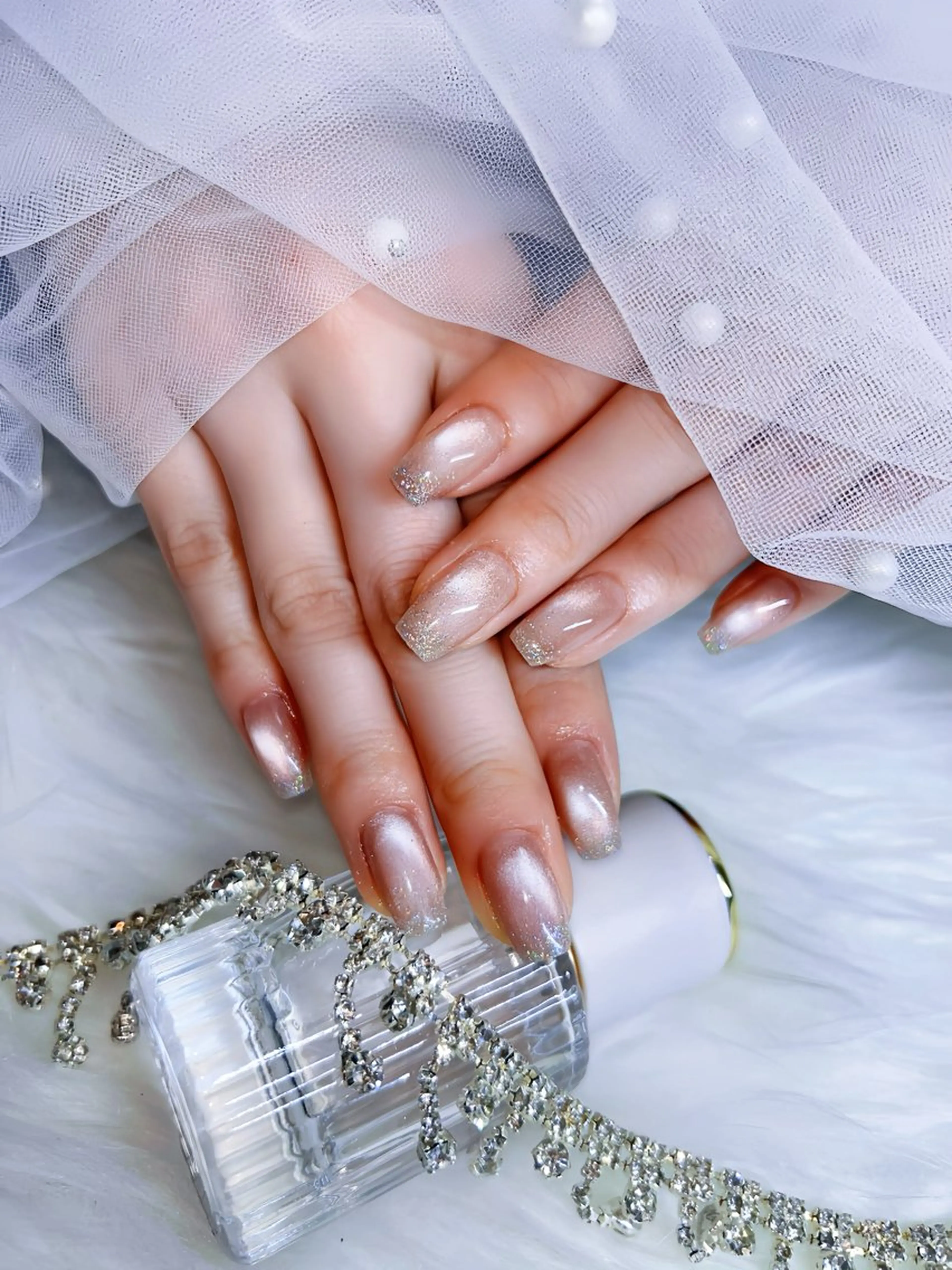 ネイル グラデーション ラメ(グリッター) ラメグラデーション マグネットネイル ハンドネイル Nail salon suu所属・Nail salon suuのネイルデザイン