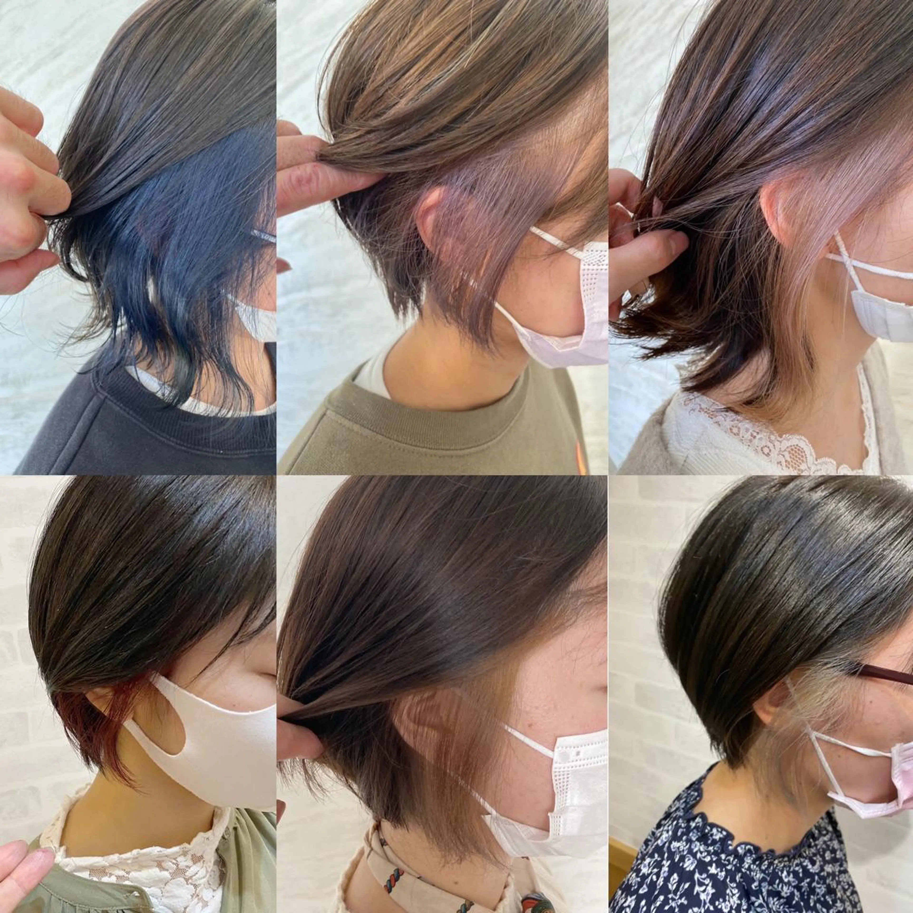 カット＋プレミアカラー＋イヤリングカラー（ブリーチなしのデザインカラー）の写真