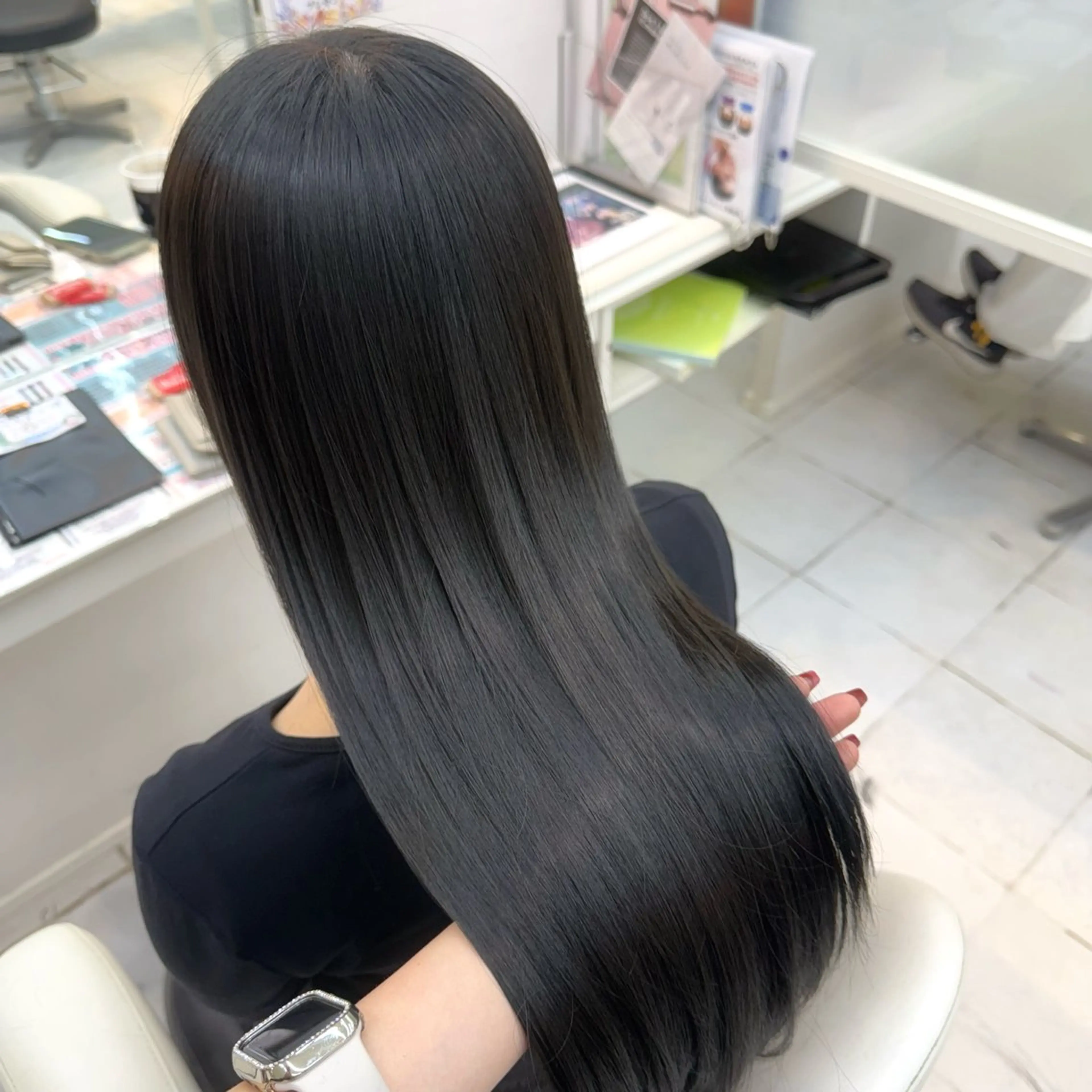 ロング カット 縮毛矯正 すずき なつき🌙のヘアスタイル