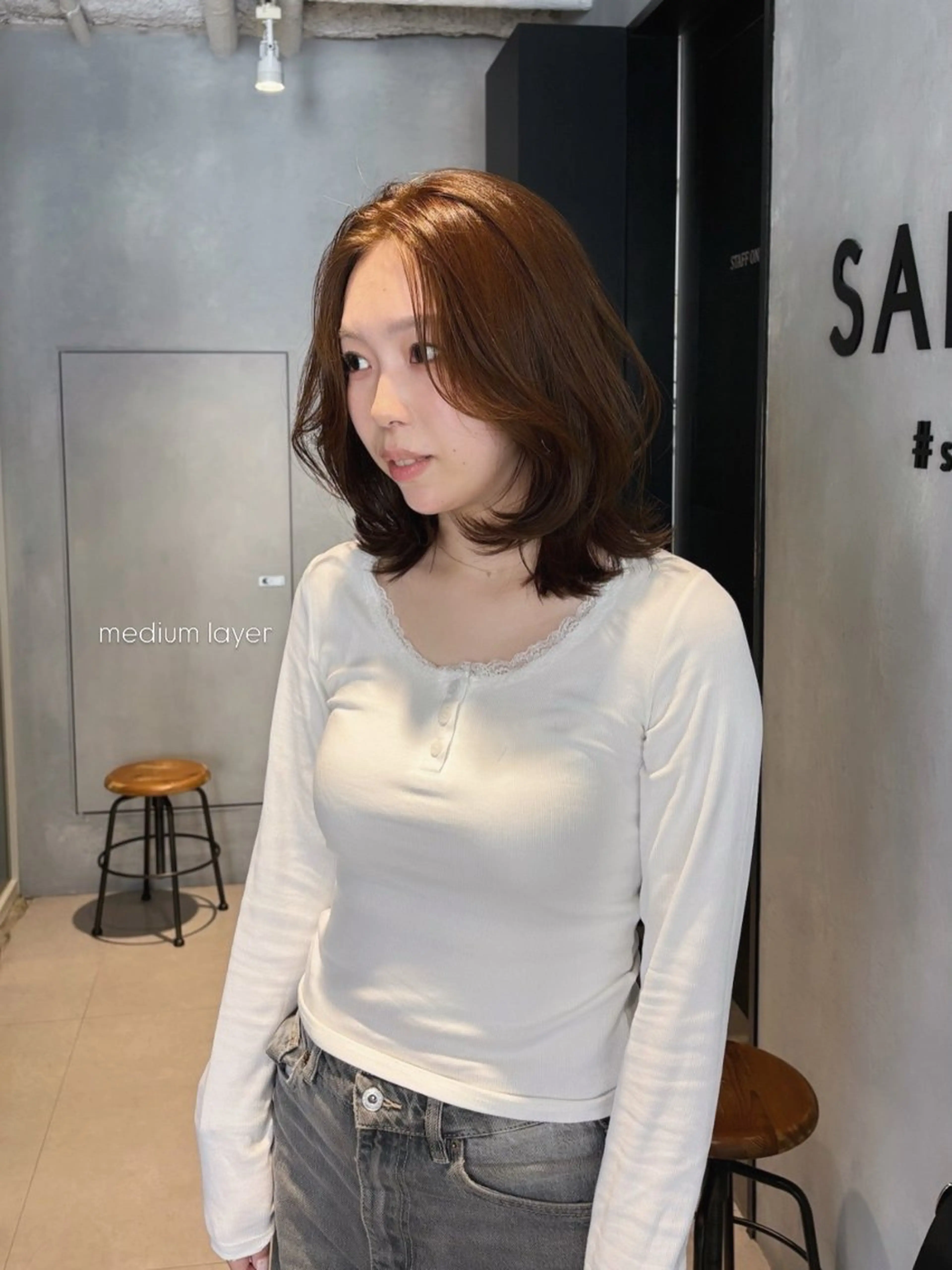 セミロング カラー カット ヘアカラー salowin JIYUGAOKA所属・マンツーマン半個室 tamuraのヘアスタイル