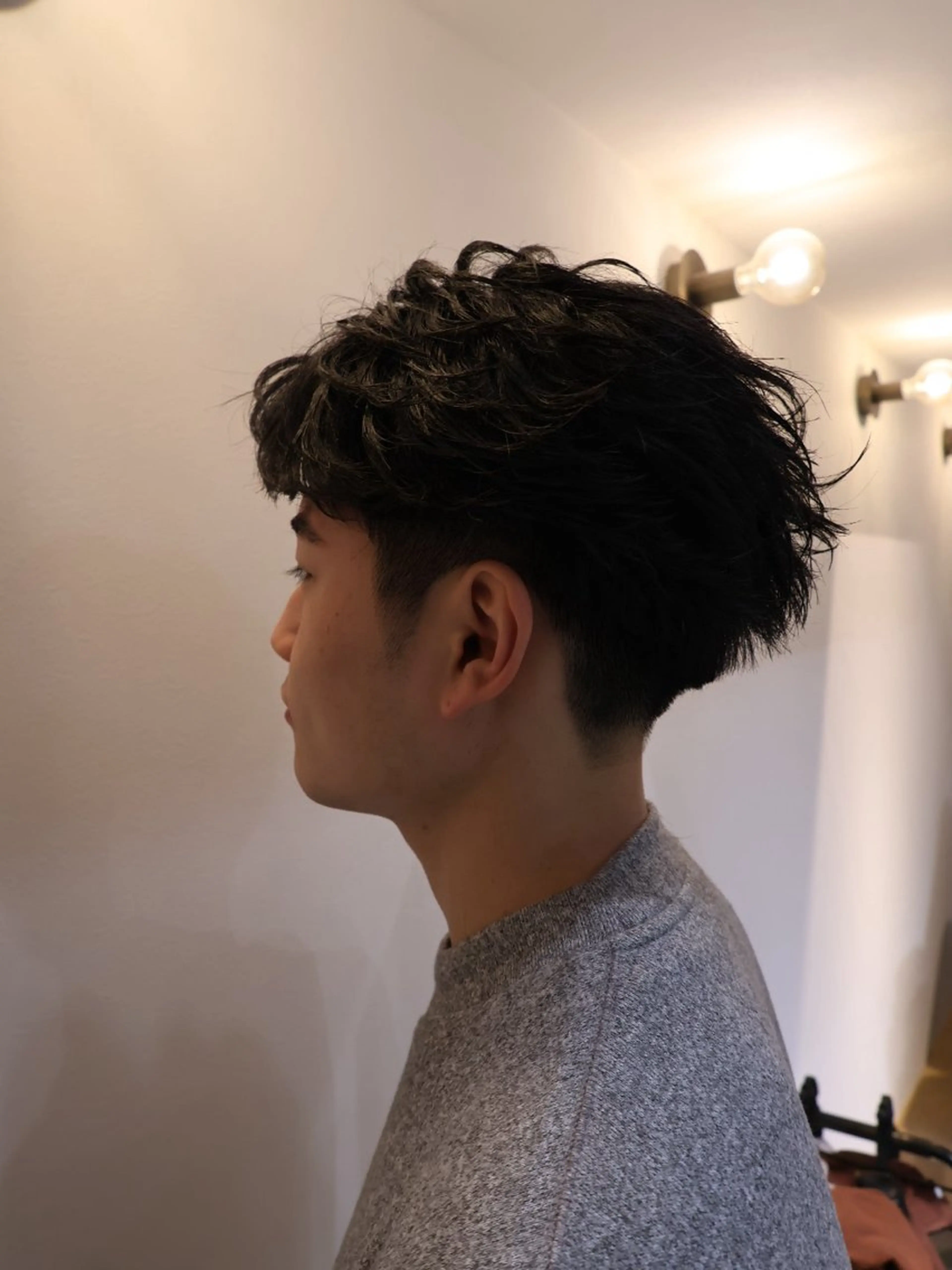 パーマ メンズ カット パーマ 心櫻/メンズパーマ/ ニュアンス/フェザーのヘアスタイル