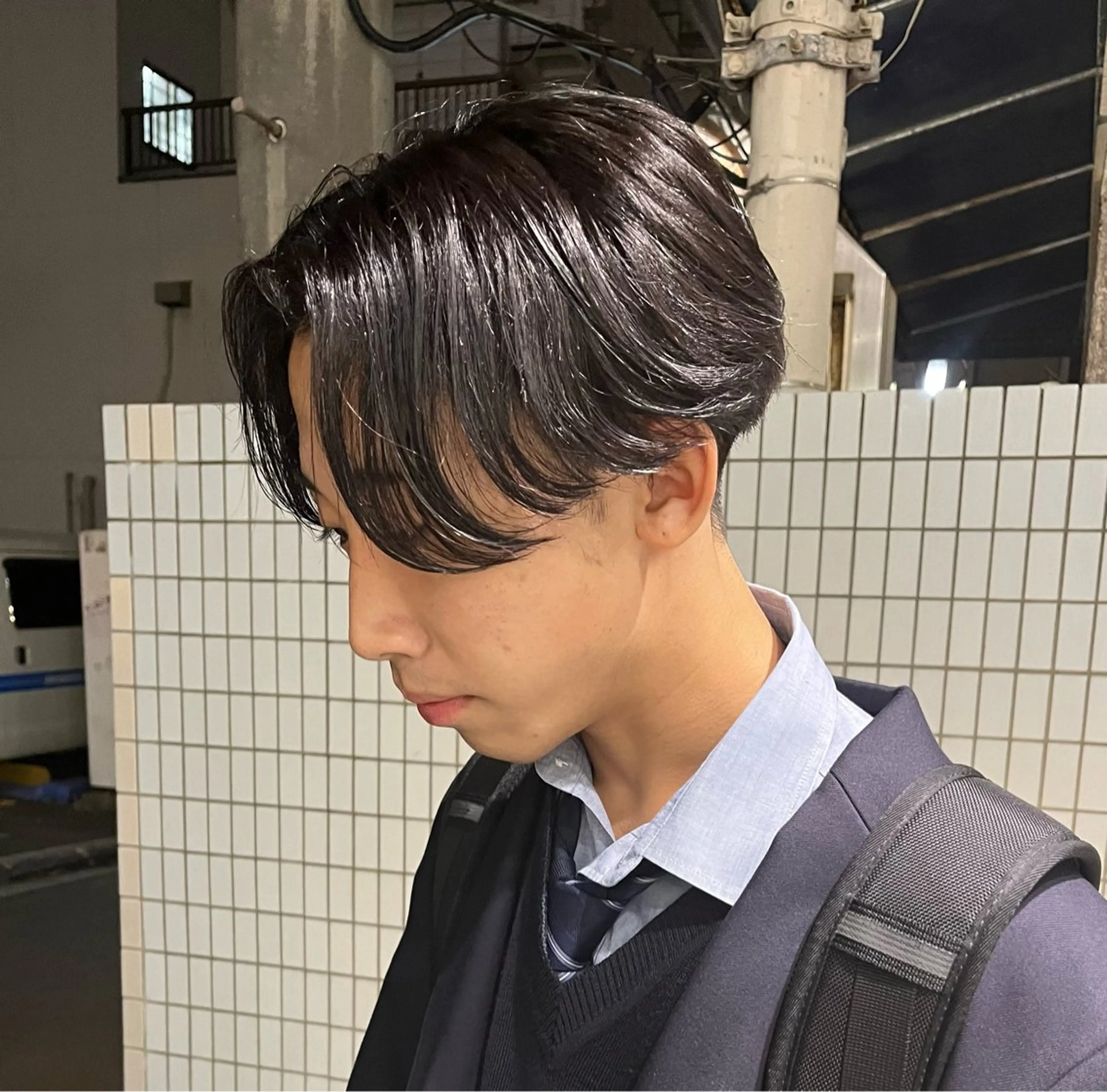 メンズカット＋ワンカラーの写真