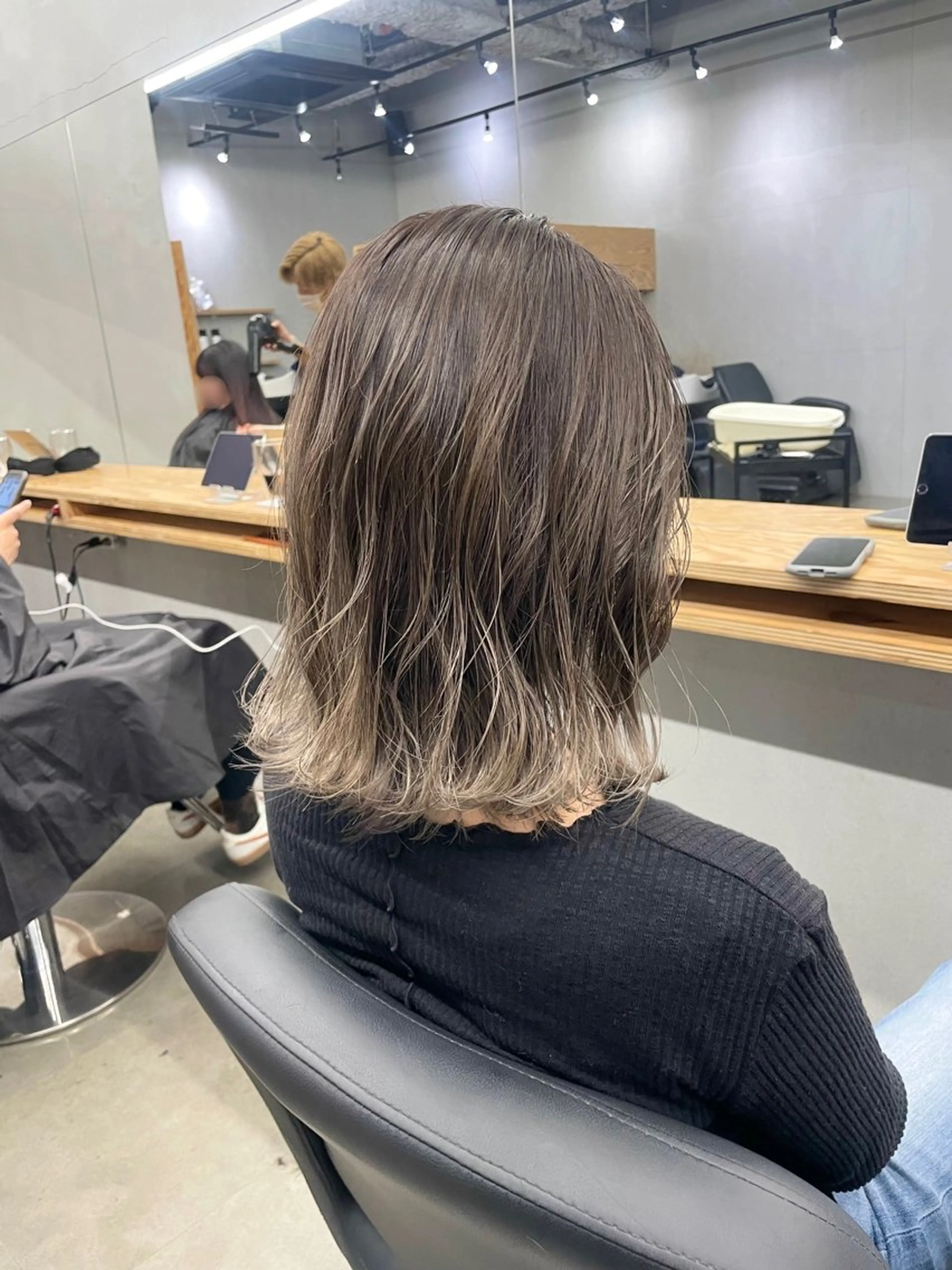 ミディアム カット ヘアカラー トリートメント ひより ／novusのヘアスタイル