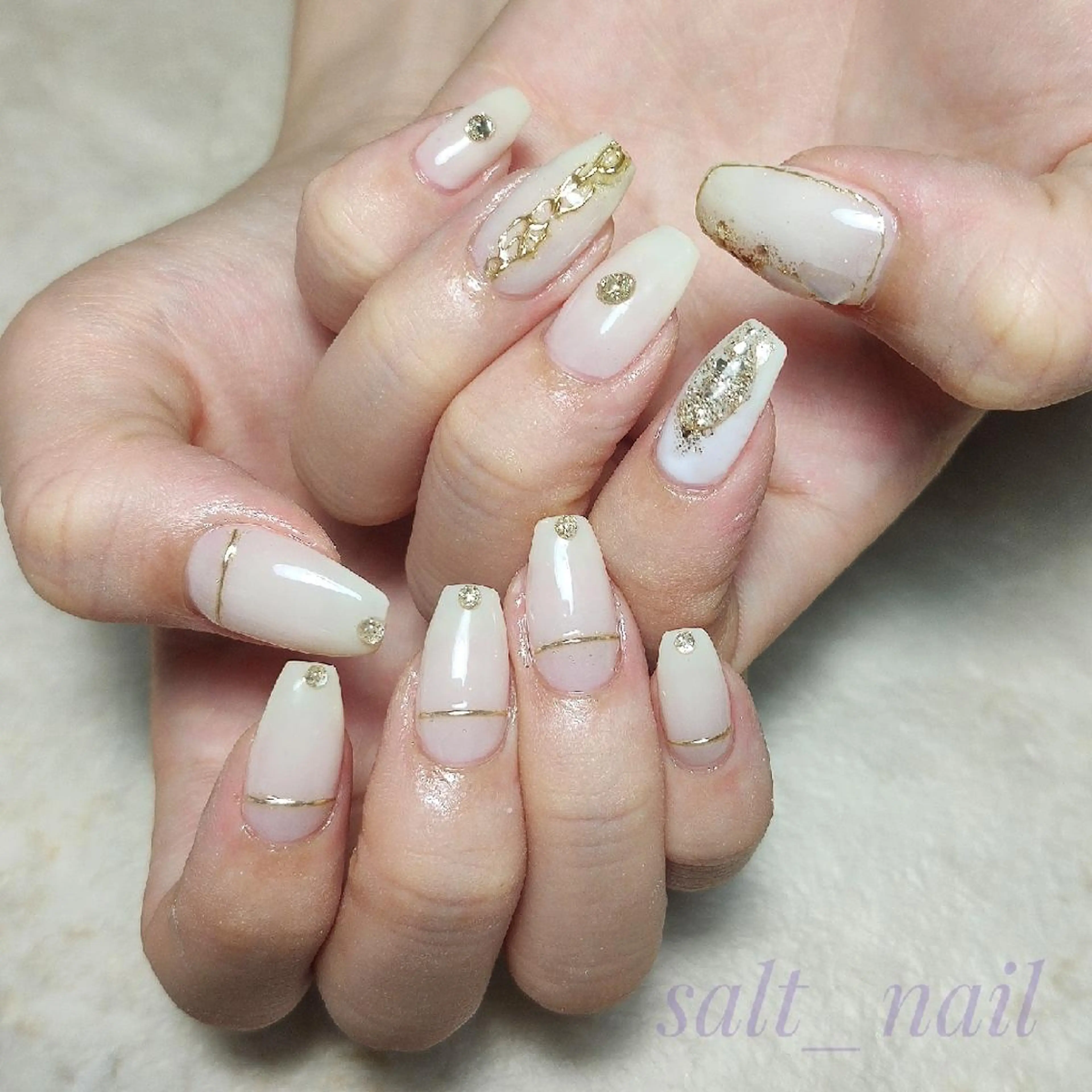 ネイル ミラーネイル ハンドネイル 個人サロン saltnailのネイルデザイン
