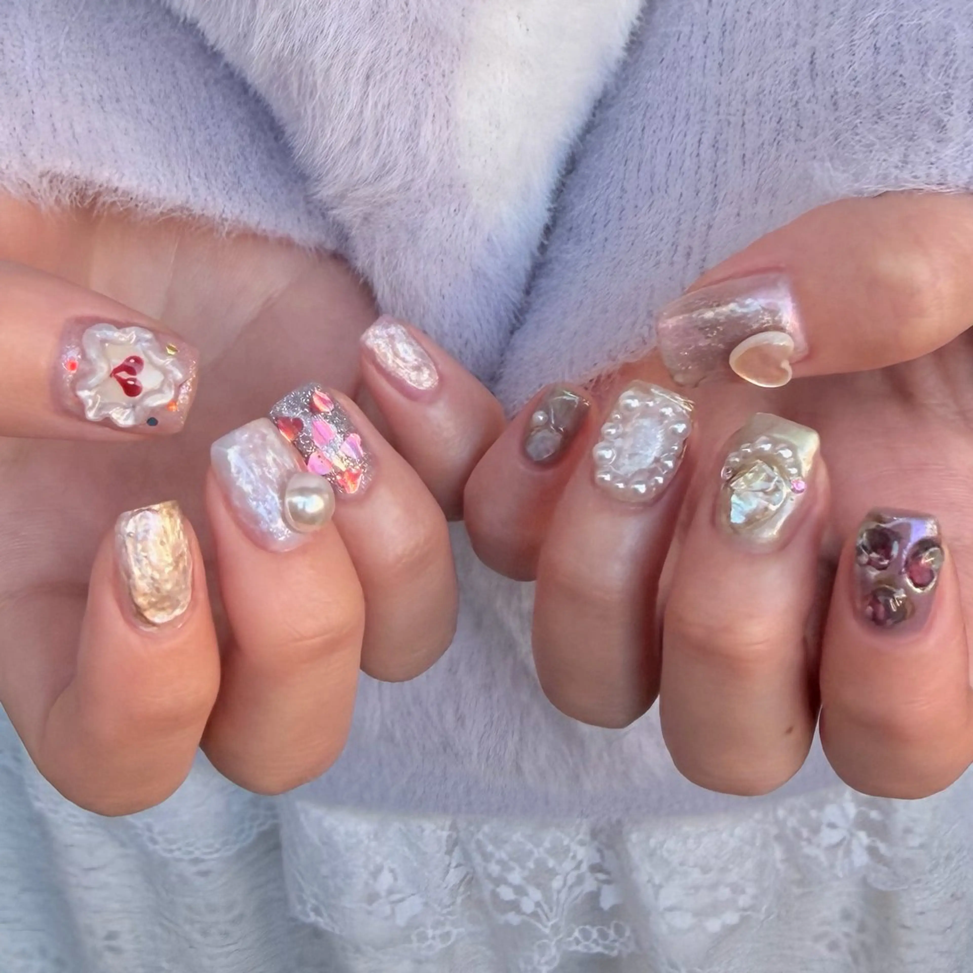 ネイル ハンドネイル 🎀 Hiyubi._.nail 🫧所属・🎀フェイ フェイ🫧💗のネイルデザイン