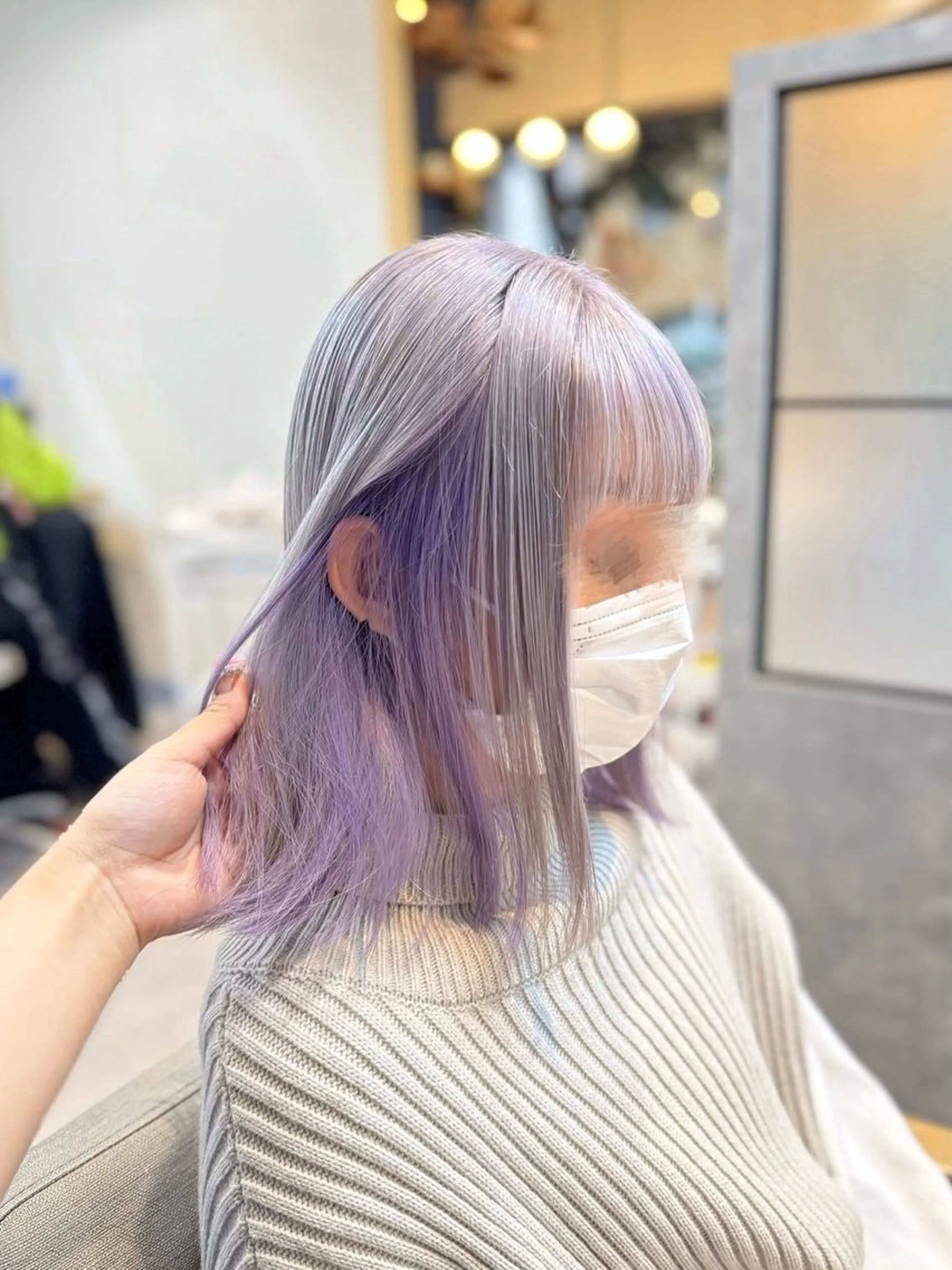 ミディアム カラー カット ヘアカラー トリートメント 似合わせ/ブリーチ/ 透明感/sanamiのヘアスタイル