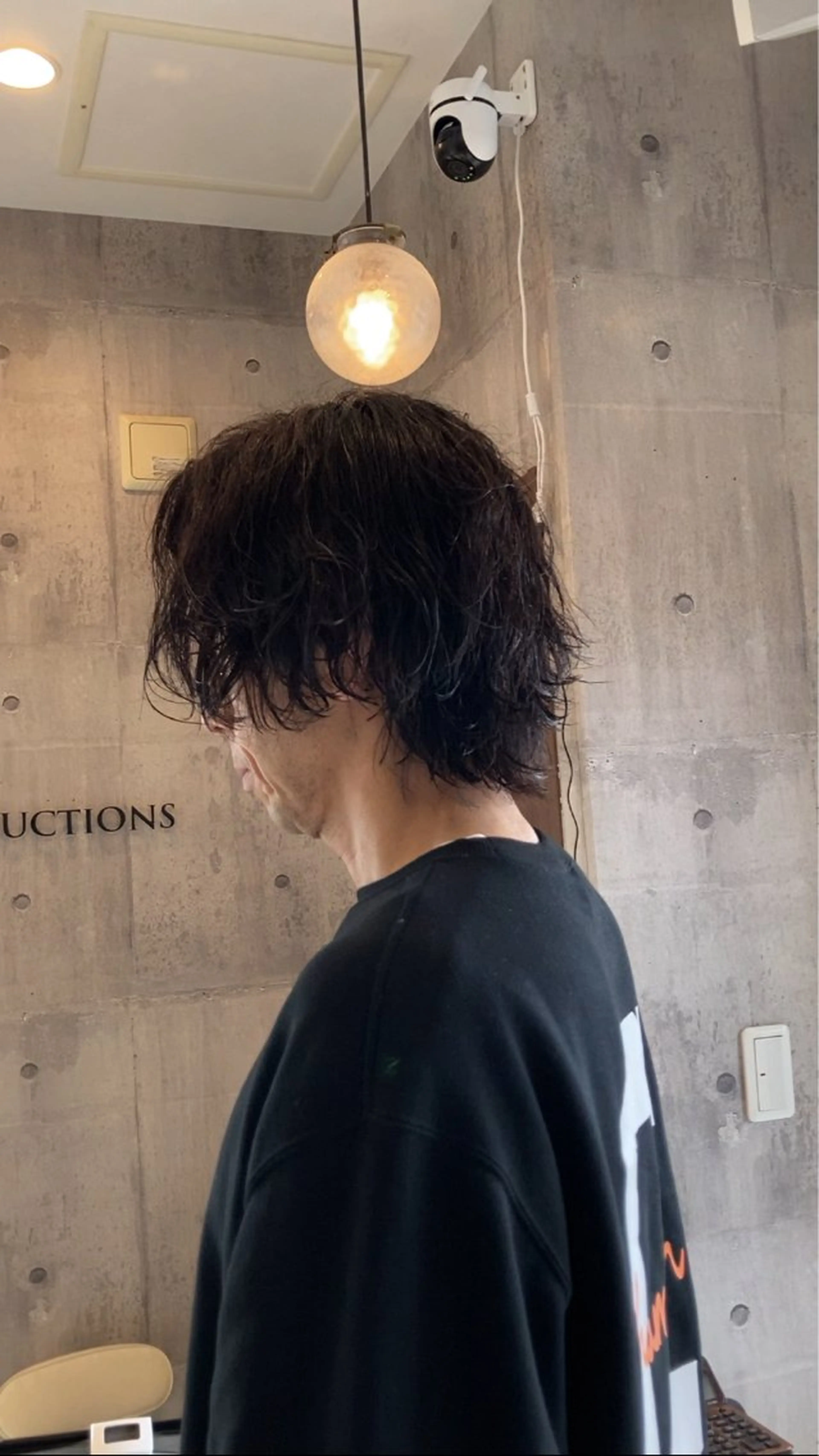 セミロング パーマ メンズ 波巻きパーマ カット パーマ ハマノ ミユのヘアスタイル