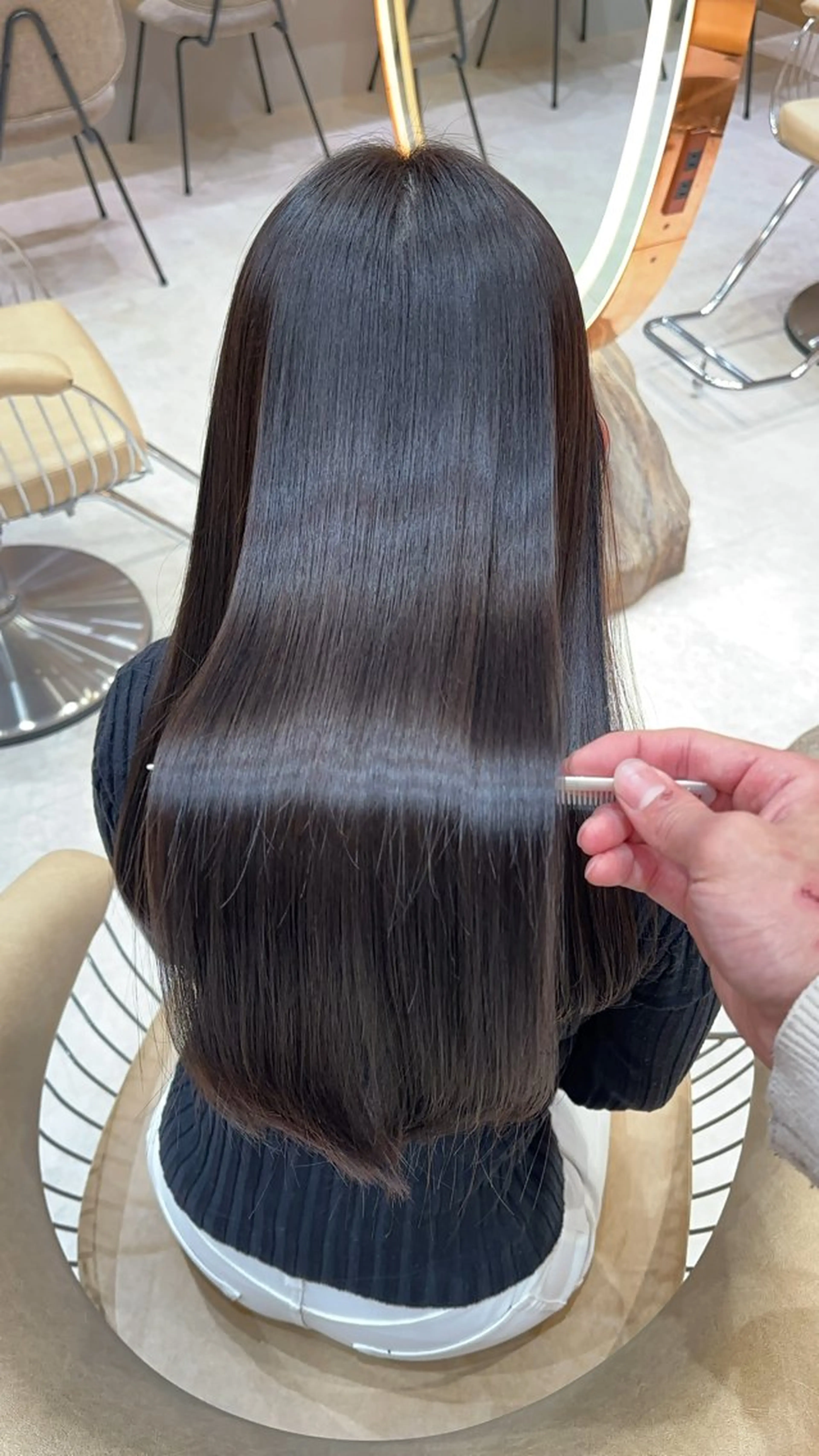 ロング カラー カット ヘアカラー 縮毛矯正 レイヤー❣️縮毛矯 川村利幸のヘアスタイル