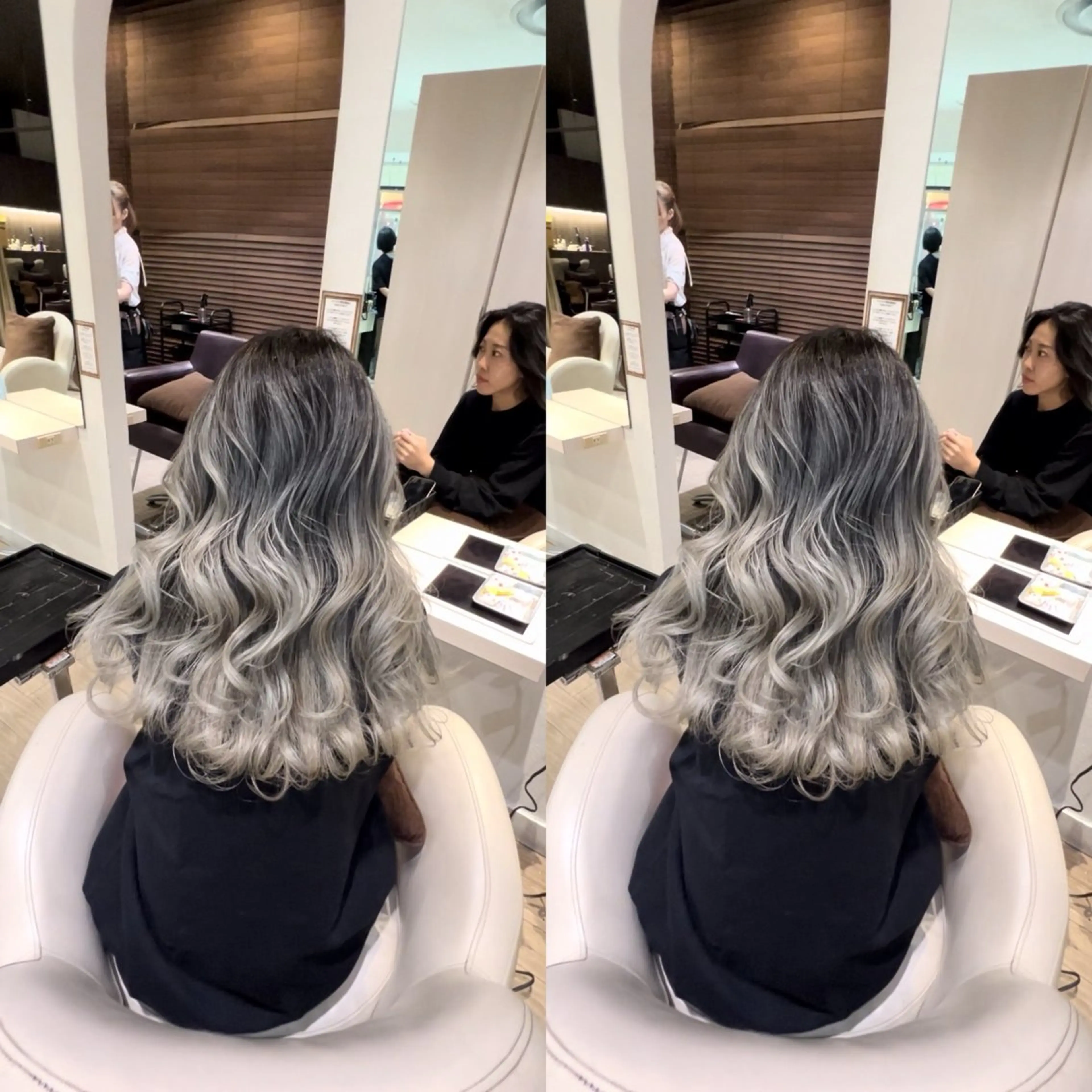 カラー ヘアカラー エクステ 最高級人毛 100%エクステ茉央のヘアスタイル