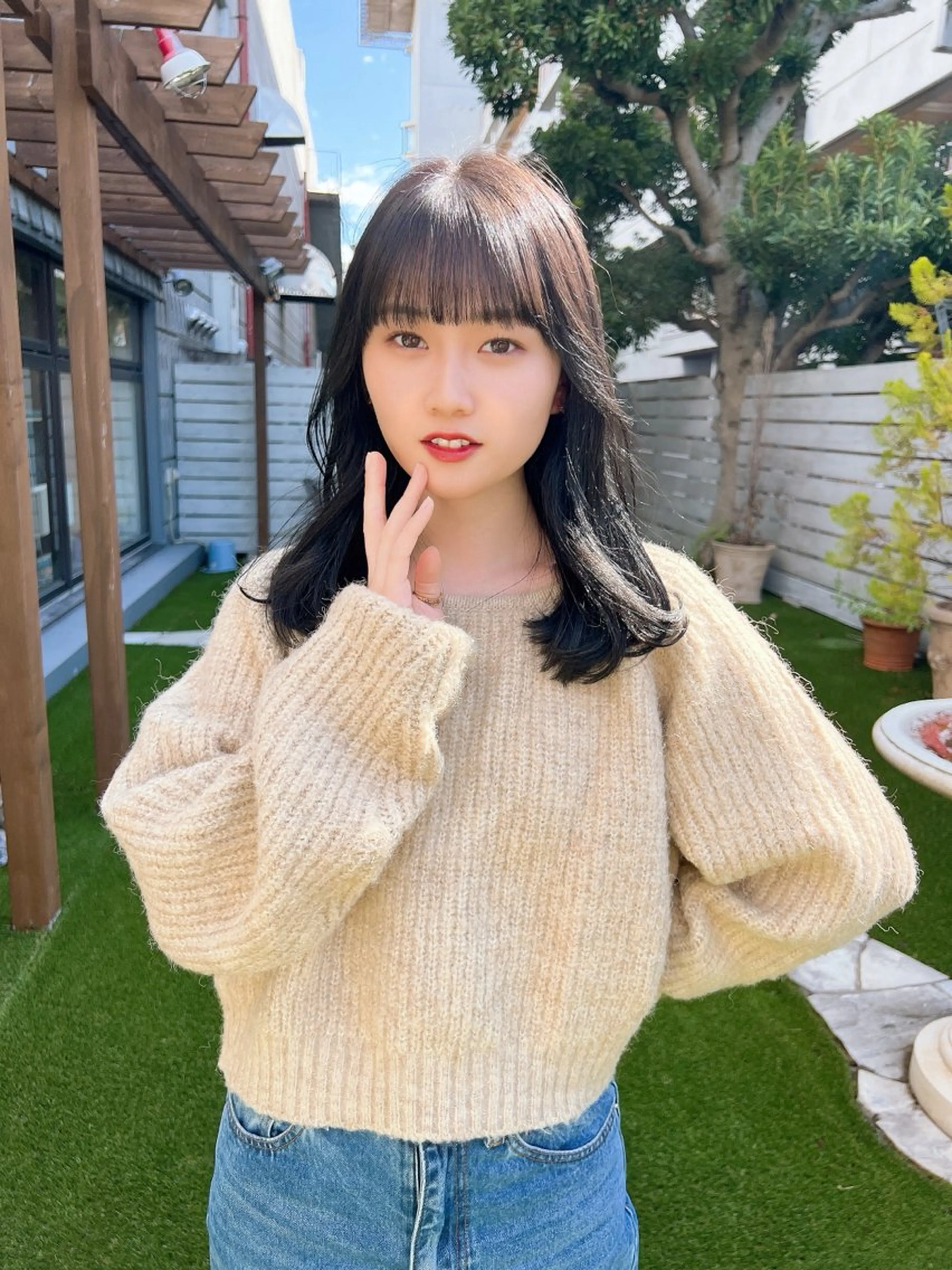 セミロング カラー パーマ ヘアアレンジ ボブ/レイヤー/ nanamiのヘアスタイル