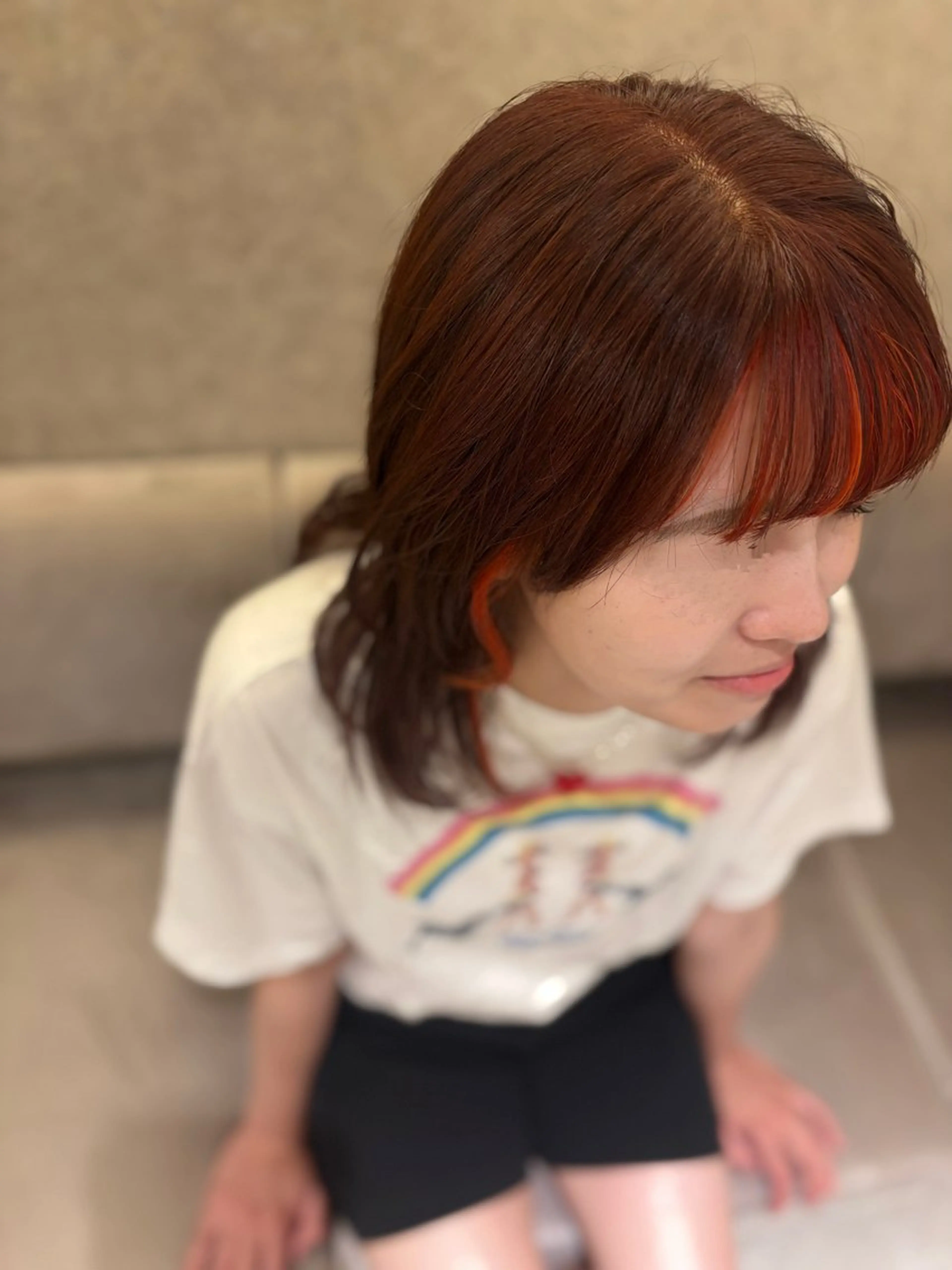 ミディアム カラー カット ヘアカラー トリートメント Bonheur銀座 michiko艶髪のヘアスタイル