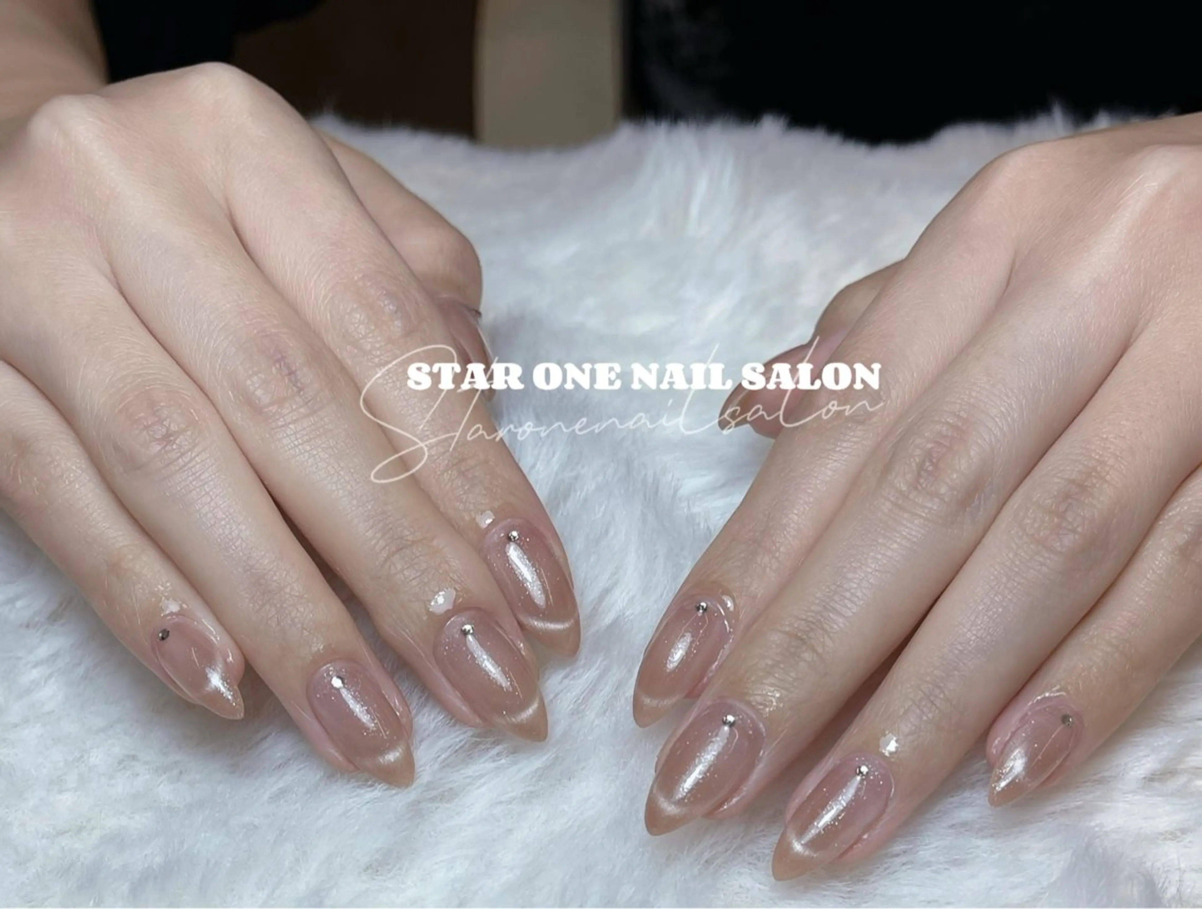 ネイル オーロラネイル チークネイル クリアネイル キラキラネイル 韓国ネイル ハンドネイル 星 あみのネイルデザイン