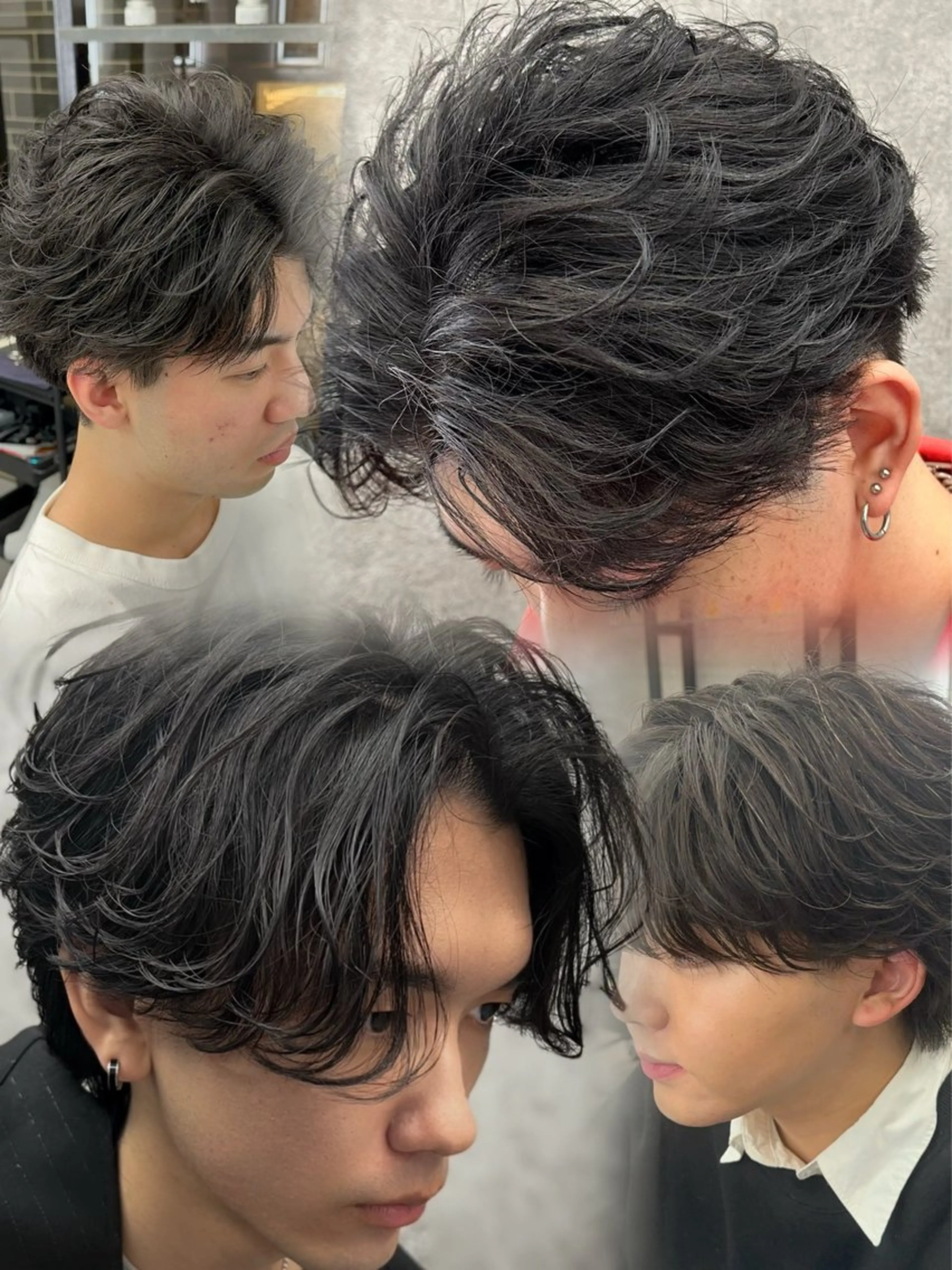 カラー パーマ メンズ フェザーパーマ メンズパーマ カット パーマ 札幌美容室 /光👑のヘアスタイル