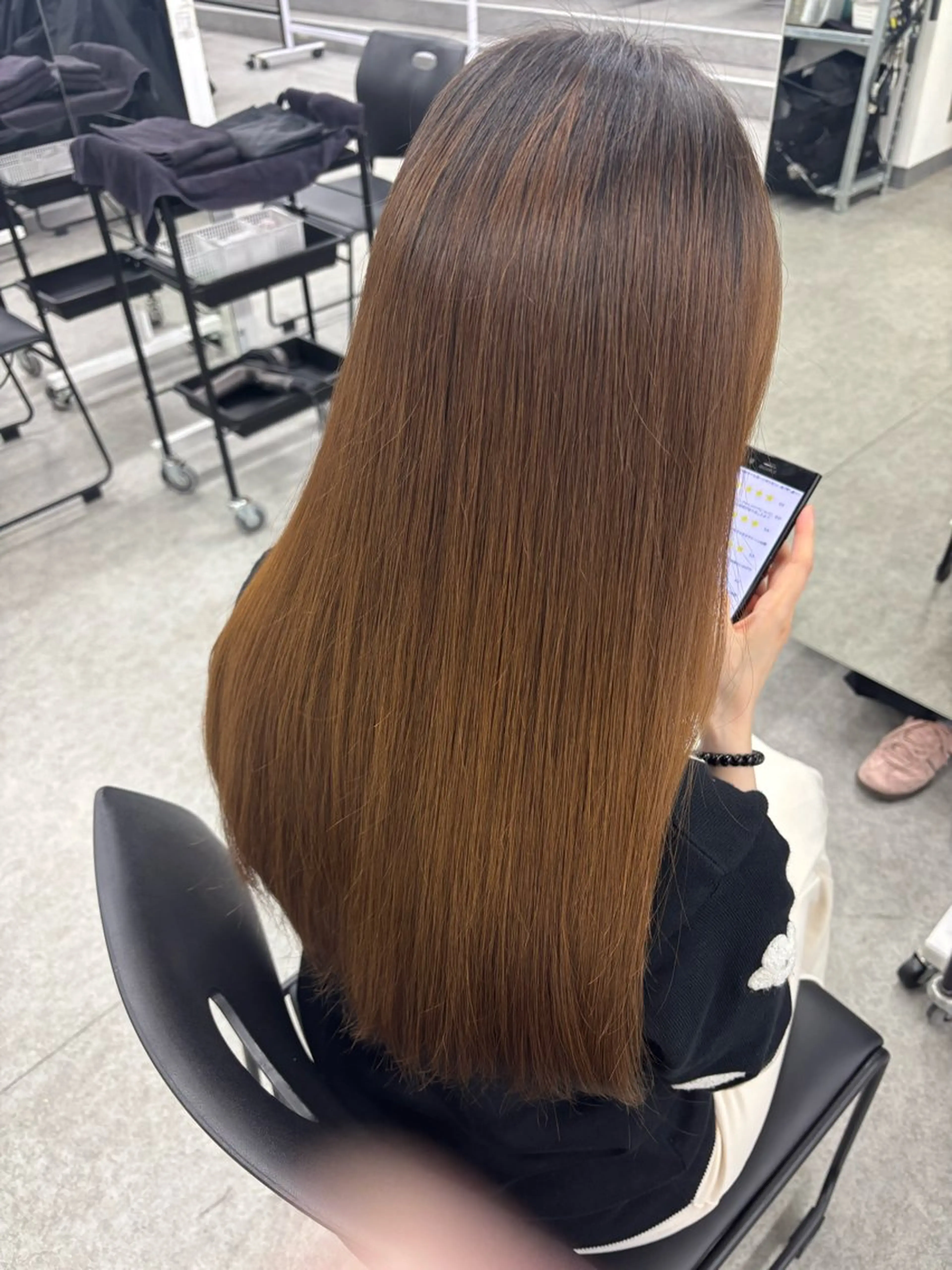 カラー ヘアカラー トリートメント 原田 ひなののヘアスタイル