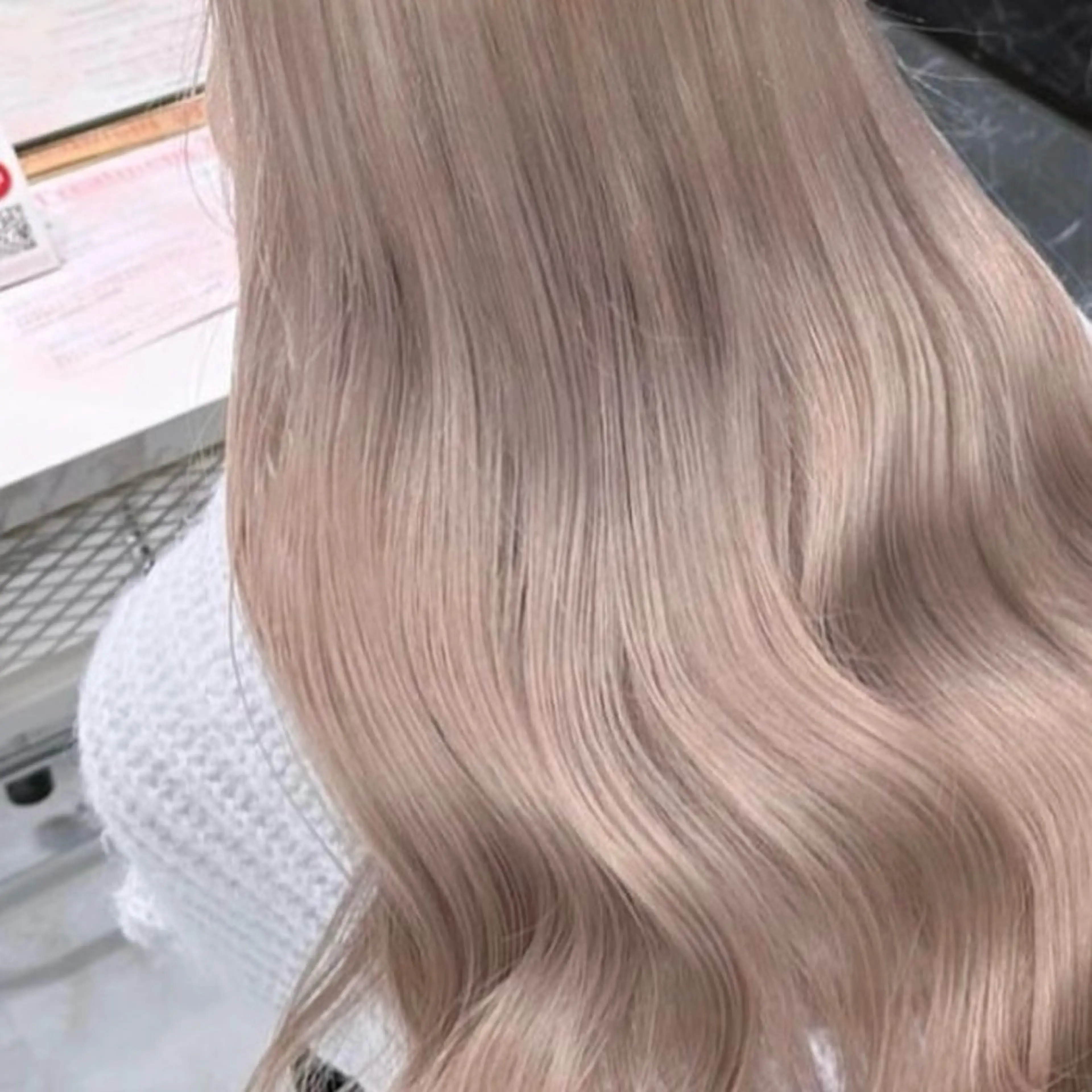 ロング カラー ヘアアレンジ メンズ メンズブリーチ メンズハイトーン メンズ韓国風 ベージュカラー ブリーチ ヘアカラー トリートメント 🌟🍒ハイトーン 韓国ヘア/ユウミのヘアスタイル