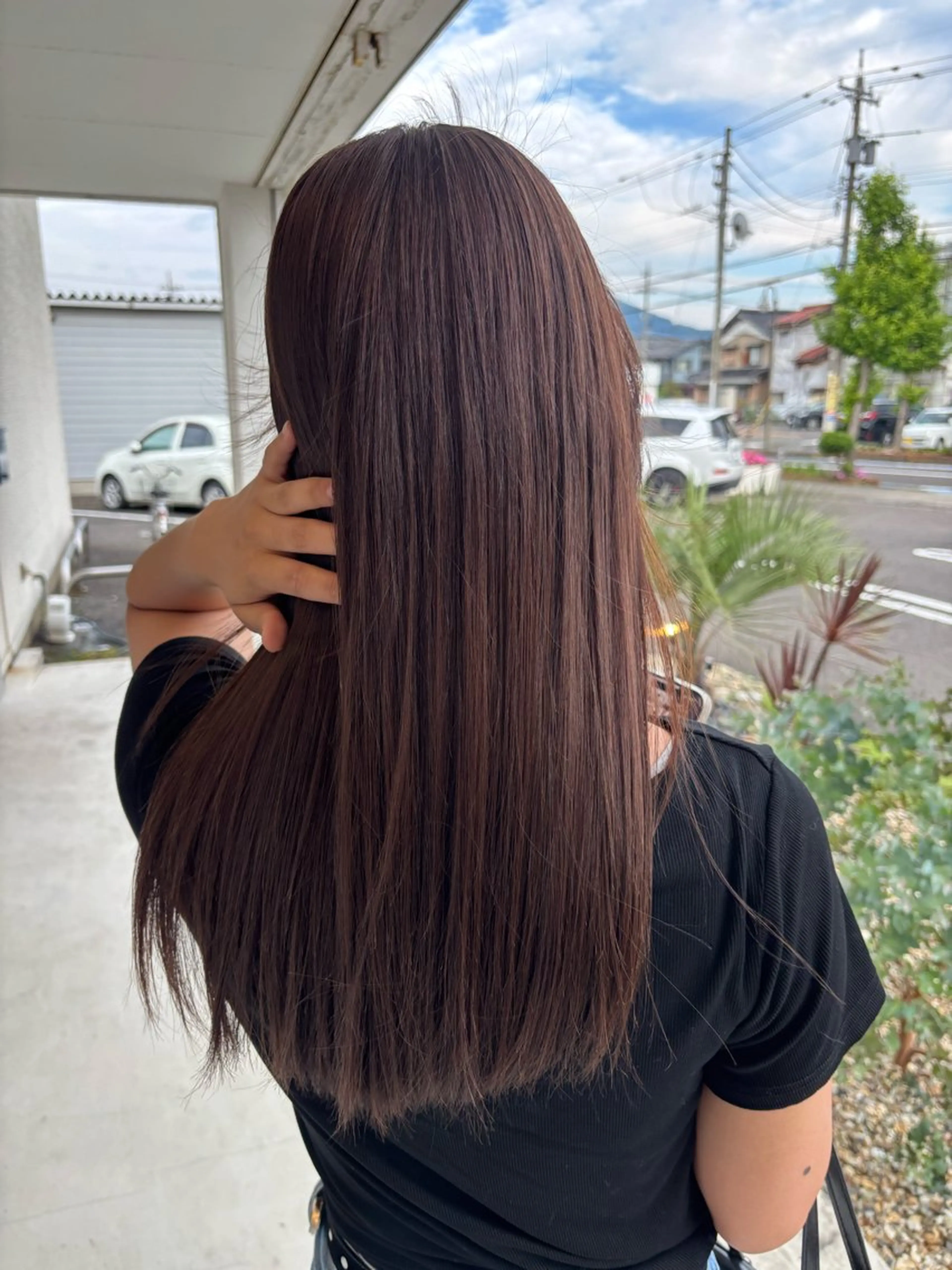 ロング カラー ベージュカラー ダブルカラー フォギーベージュ ヘアカラー 鳥居 真由香のヘアスタイル