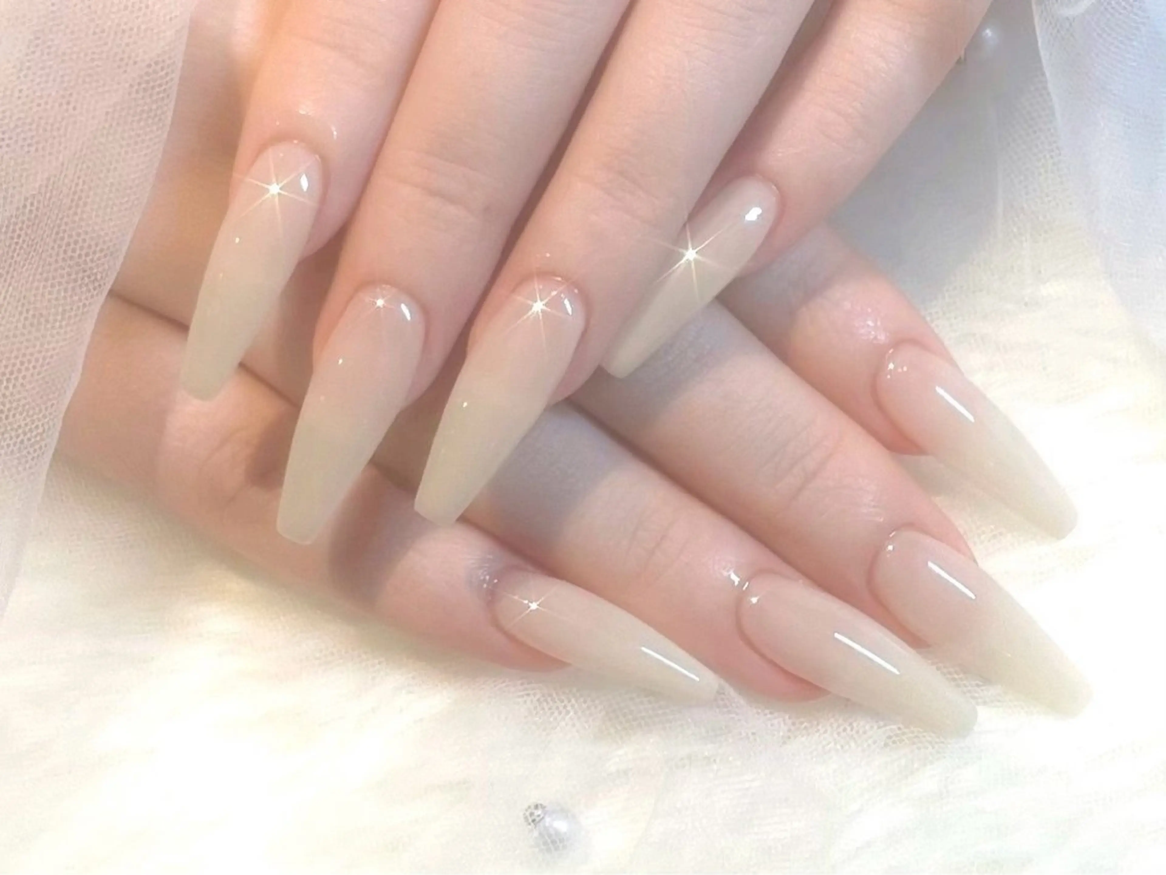 ネイル 長さ出し ワンカラーネイル ネイルチップ ハンドネイル 💖長さ出し＆ 韓国ネイルaya💖のネイルデザイン