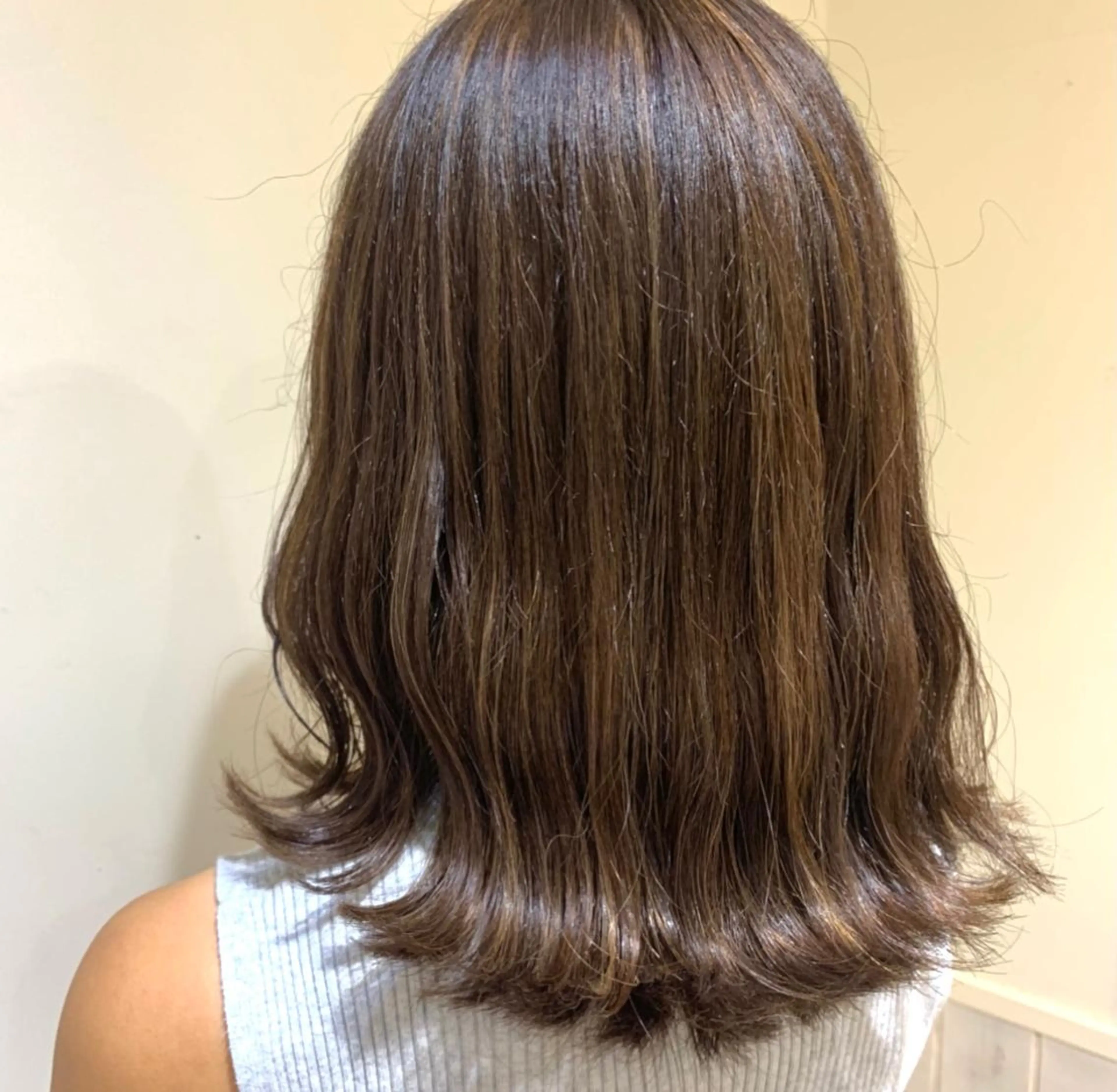 セミロング カラー ボブ/美髪矯正 /佐藤　奈巳のヘアスタイル