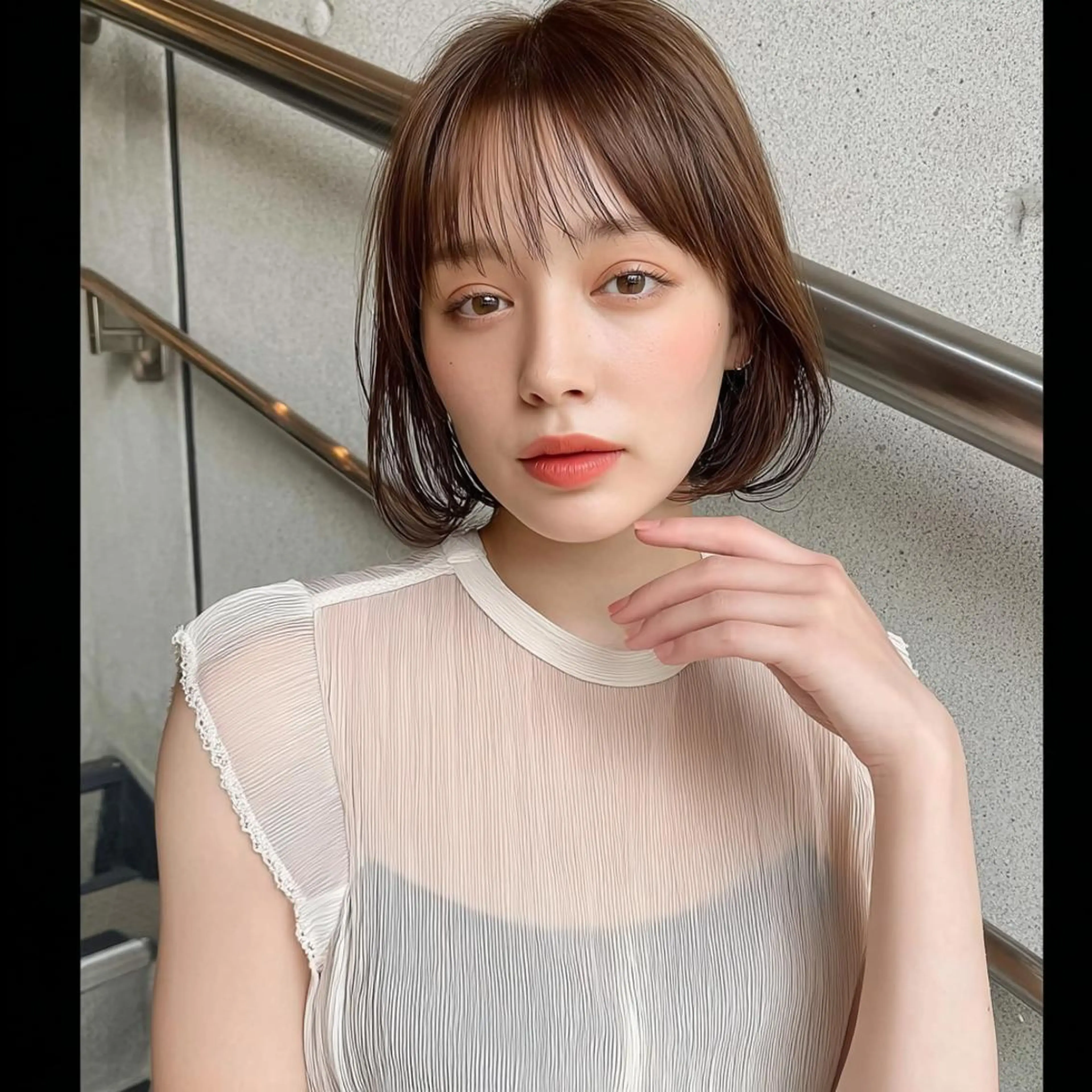 ロング 髪質改善 縮毛矯正 トリートメント 酸熱トリートメント カット ヘアカラー 髪質改善/艶カラー /透明感/石田桃子のヘアスタイル