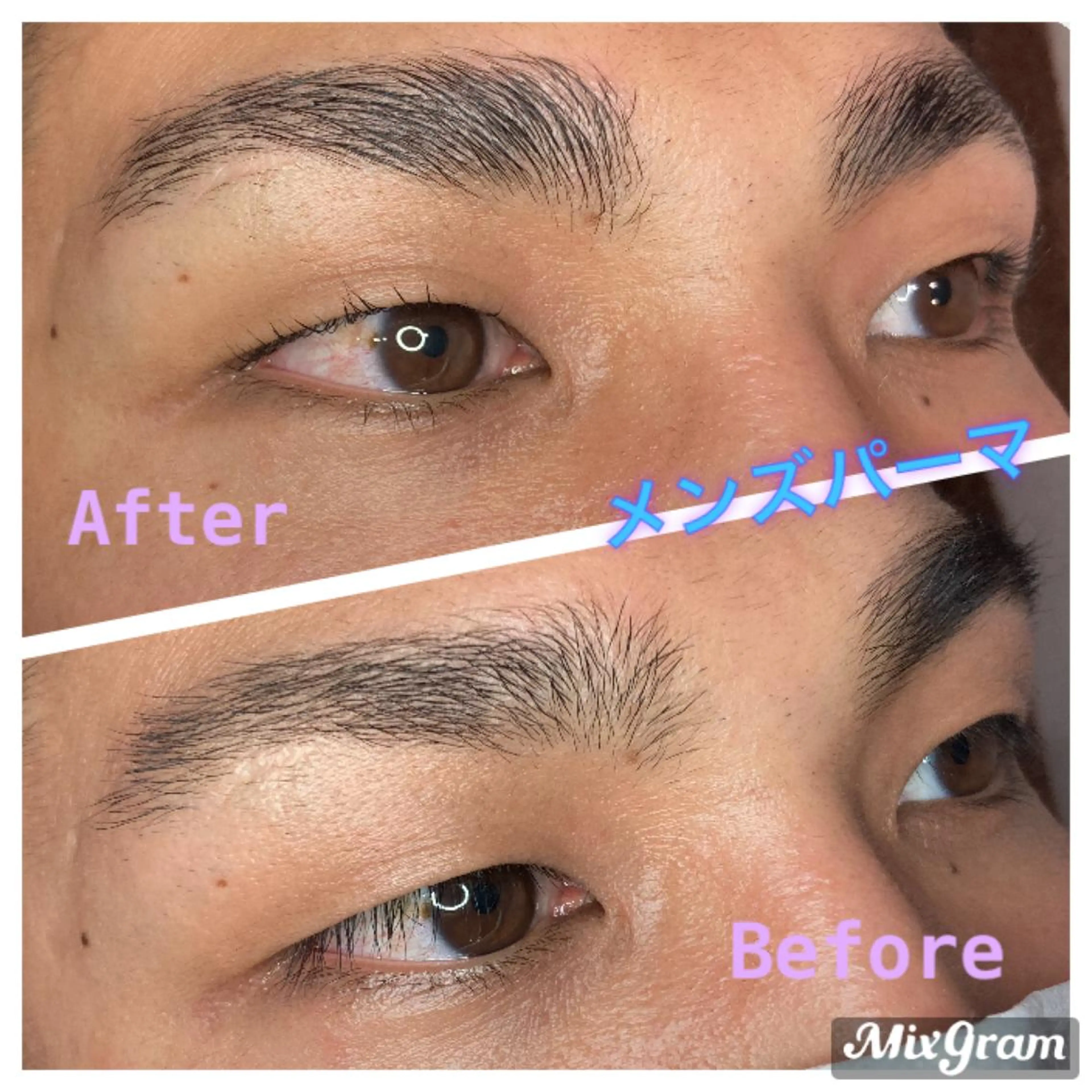 メンズ マツエク・マツパ アイブロウ メンズアイブロウ まつげパーマ アイラッシュサロン Moa  Moa所属・MoaMoa 🩵ᩚsaya🩵ᩚのマツエク・マツパデザイン