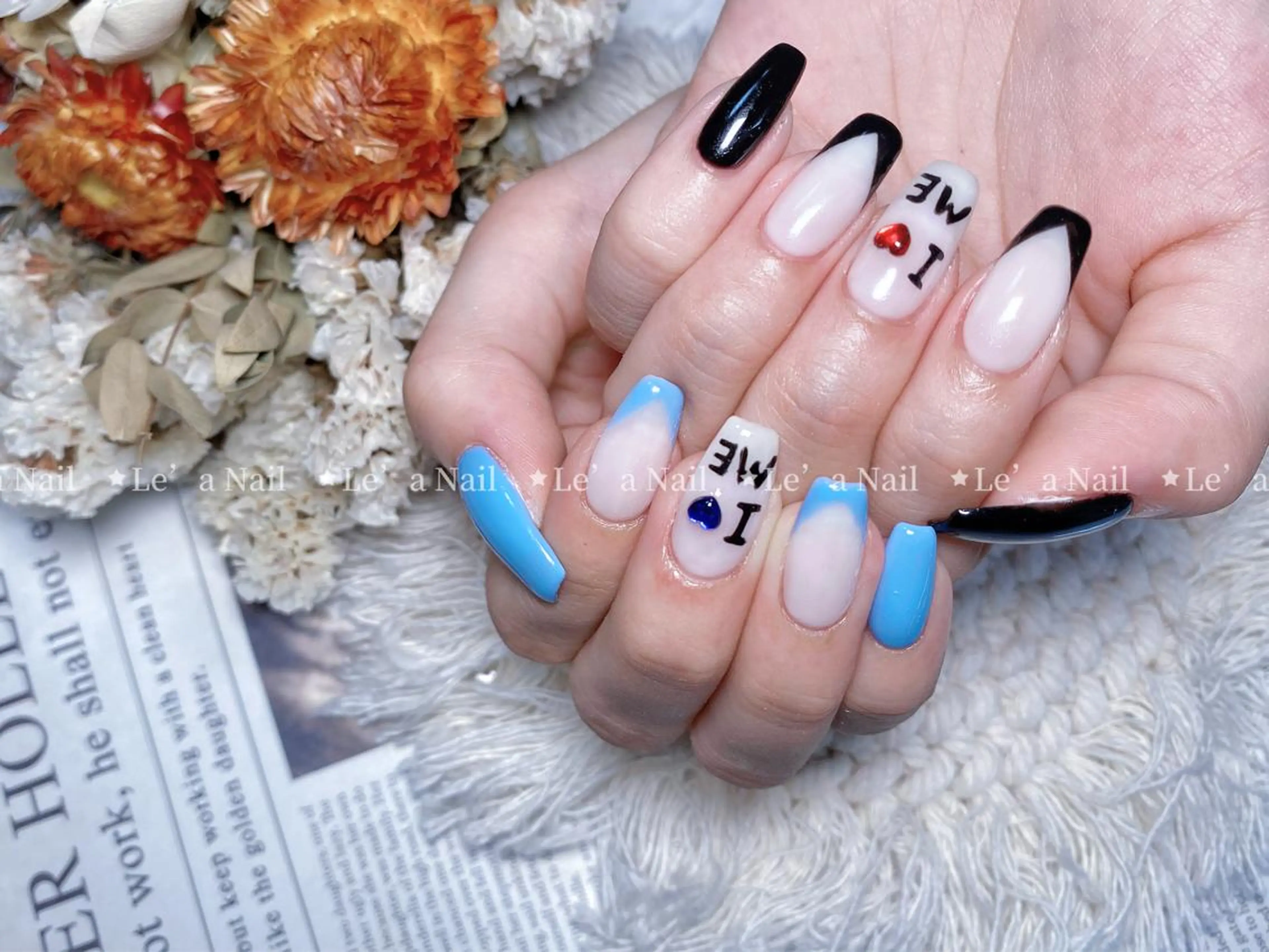 セミロング カラー ネイル Le’a NailSalonのネイルデザイン